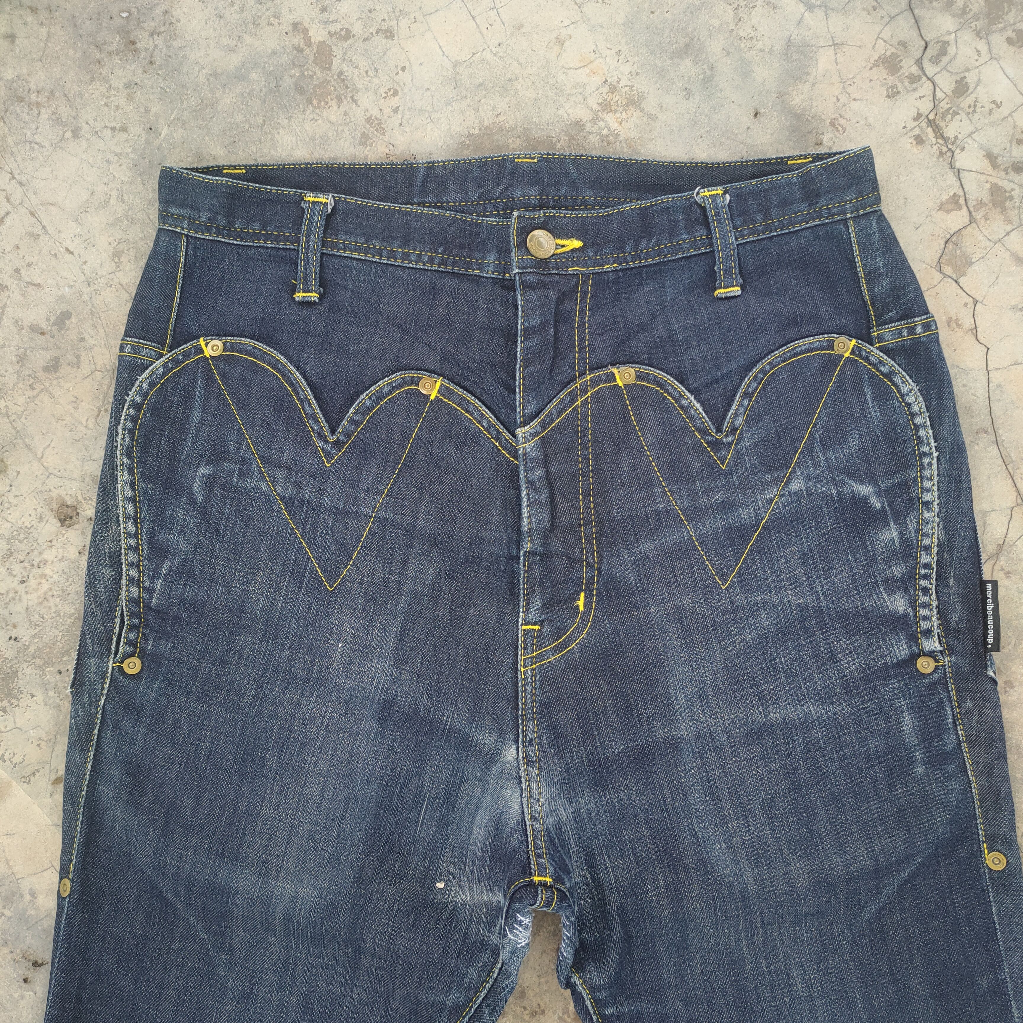 Issey Miyake × Jean × mercibeaucoup MERCIBEAUCOUP BY ISSEY MIYAKE JEAN DENIM PANTS Size US 32 / EU 48 - 3 Thumbnail