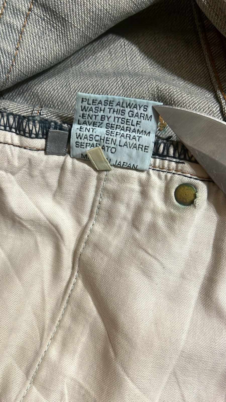 Dior × Hedi Slimane Dior SS04 Dirty Blue / Bleu Claire Waxed Clawmark Denims Size US 32 / EU 48 - 9 Thumbnail