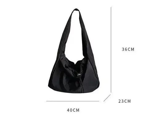VIBE Oversized baggy black shoulder tote bag Size ONE SIZE - 3 Thumbnail