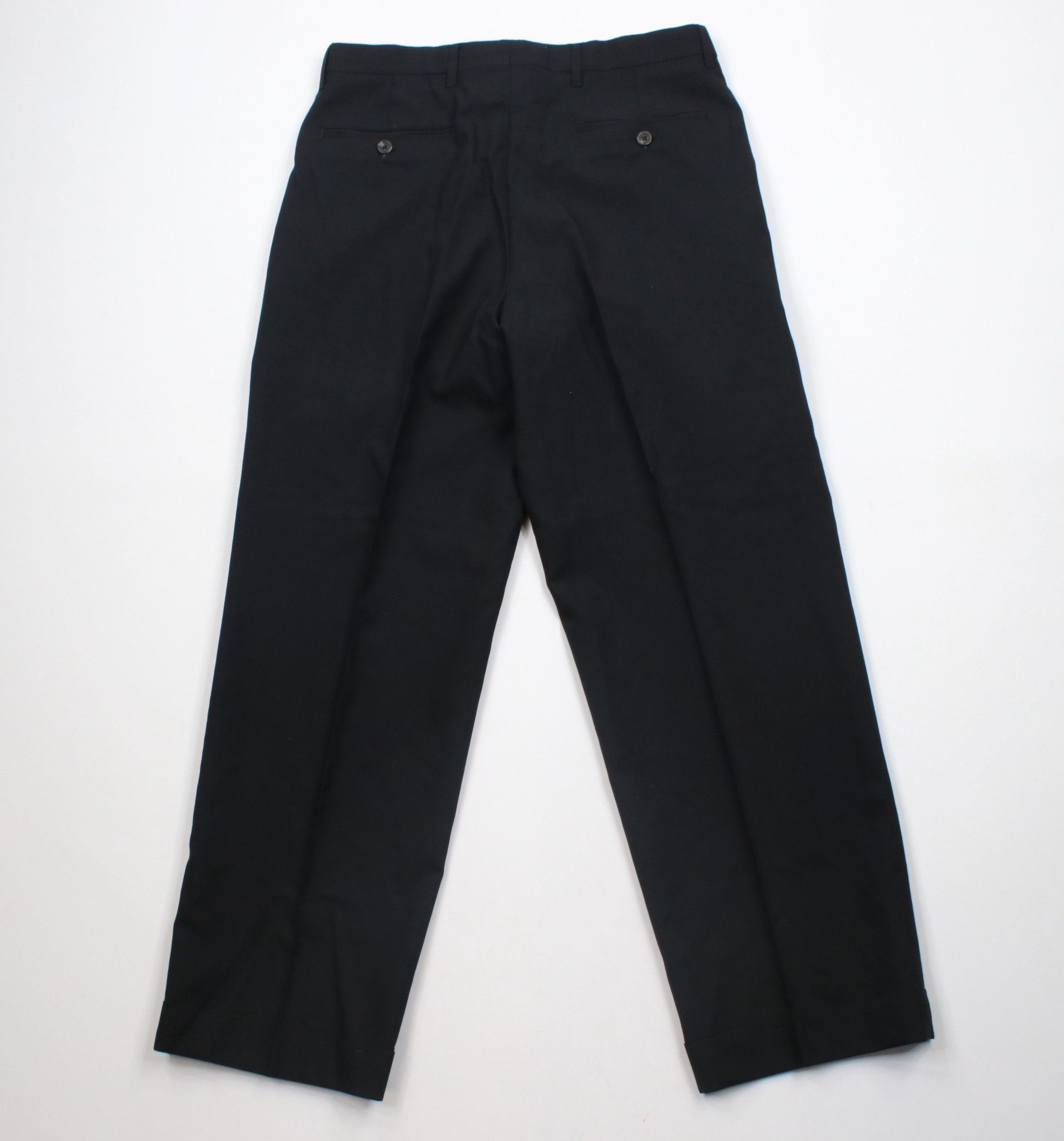 Ralph Lauren × Vintage Vintage 90s Ralph Lauren Cuffed Wide Leg Chino Pants Black Size US 30 / EU 46 - 9 Thumbnail