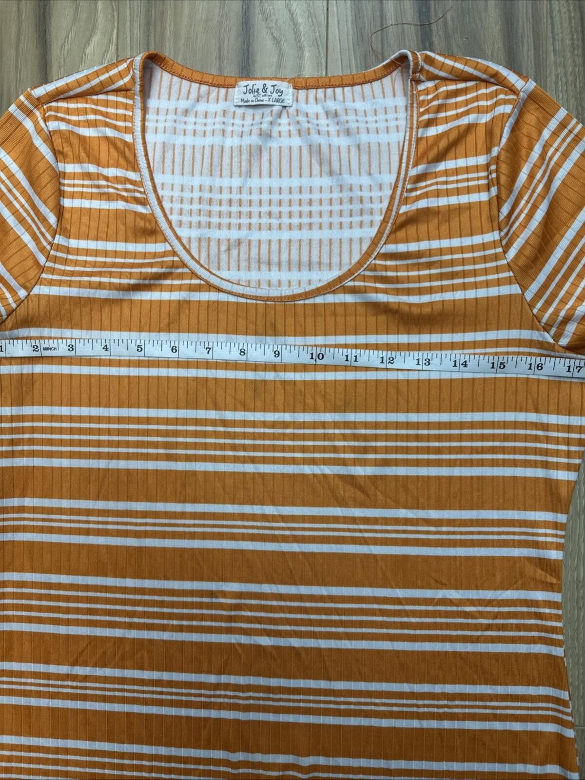 JULIEN DAVID Jolie And Joy Orange Striped Bodycon Dress Size XL Size XL / US 12-14 / IT 48-50 - 3 Thumbnail