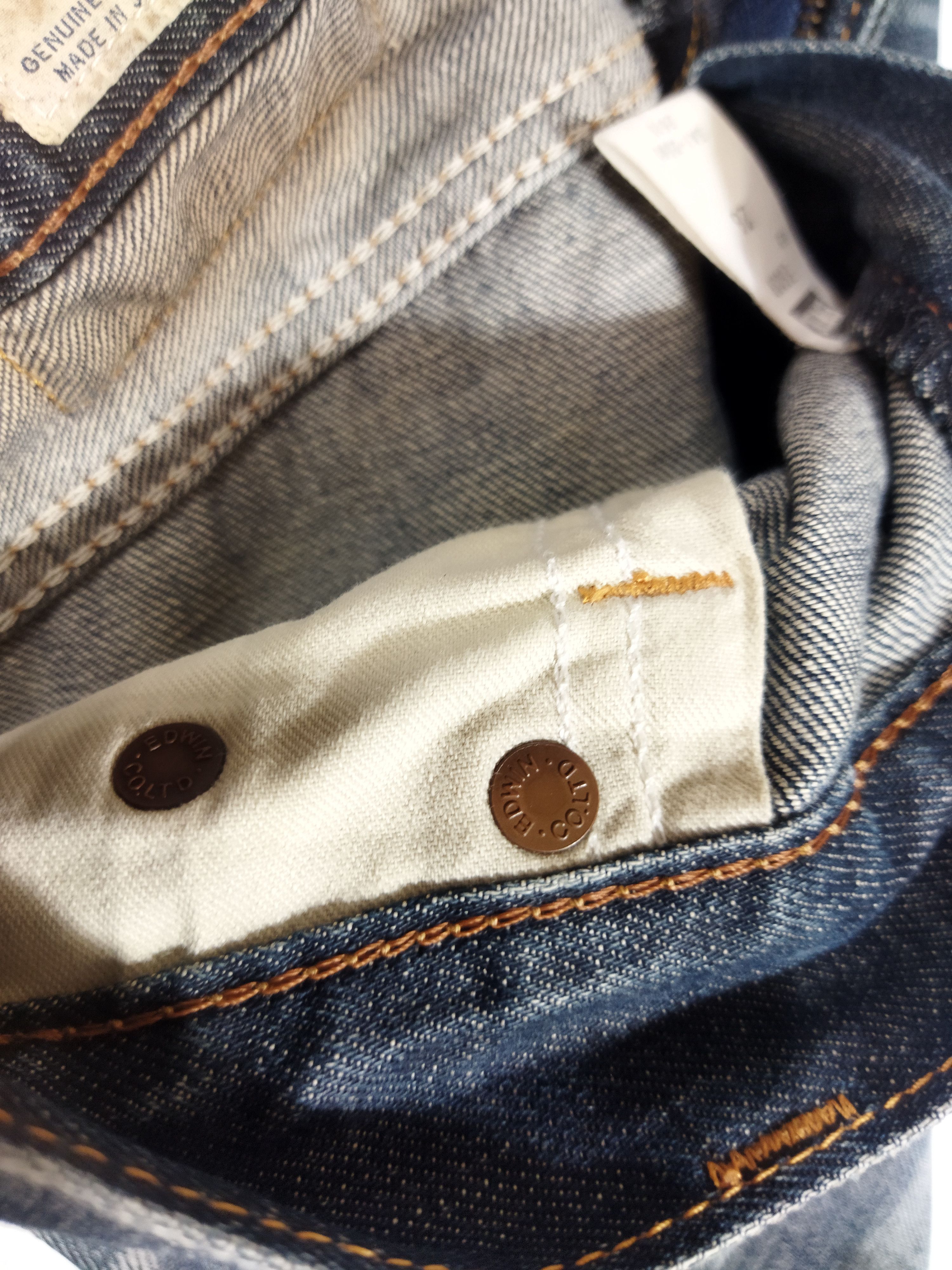 Edwin Custom Reworked Edwin Denim Jeans Distressed Patchwork Skull Size US 28 / EU 44 - 6 Thumbnail