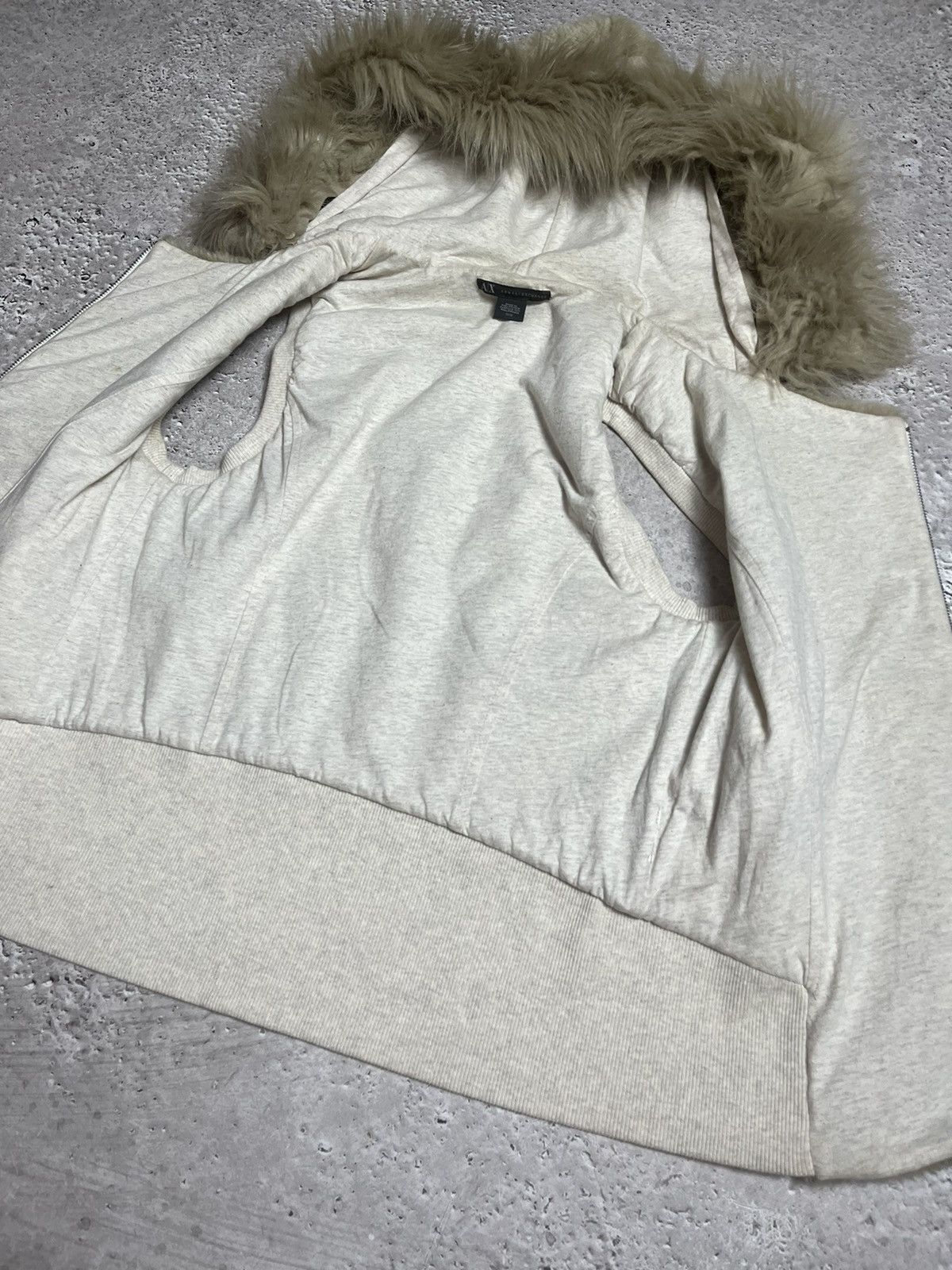 Armani × Armani Exchange Vintage Woman’s Armani Exchange Fur Faux Double Zip Vest Size M / US 6-8 / IT 42-44 - 7 Thumbnail
