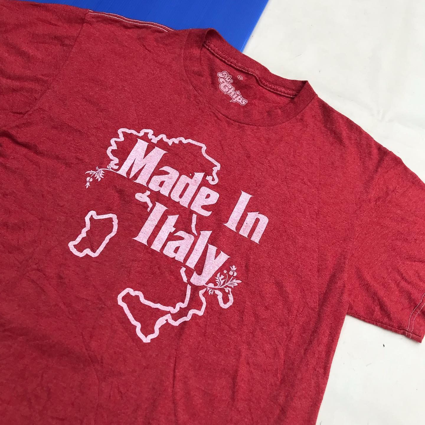 Vintage Made in Italy Italian Job Tshirt italy maroon tee tshirt Size US L / EU 52-54 / 3 - 2 Thumbnail