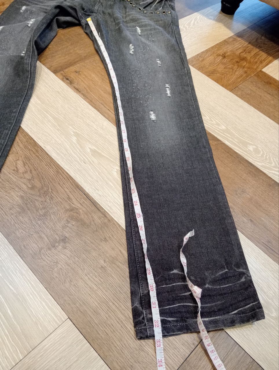 If Six Was Nine JAPANESE DOUBLE WAIST STUDDED POCKET DENIM PANTS Size US 32 / EU 48 - 13 Thumbnail