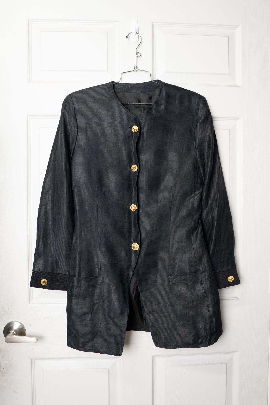 Other 90's Gianni Versace Couture Stripe Long Blazer Size M / US 6-8 / IT 42-44 - 1 Thumbnail