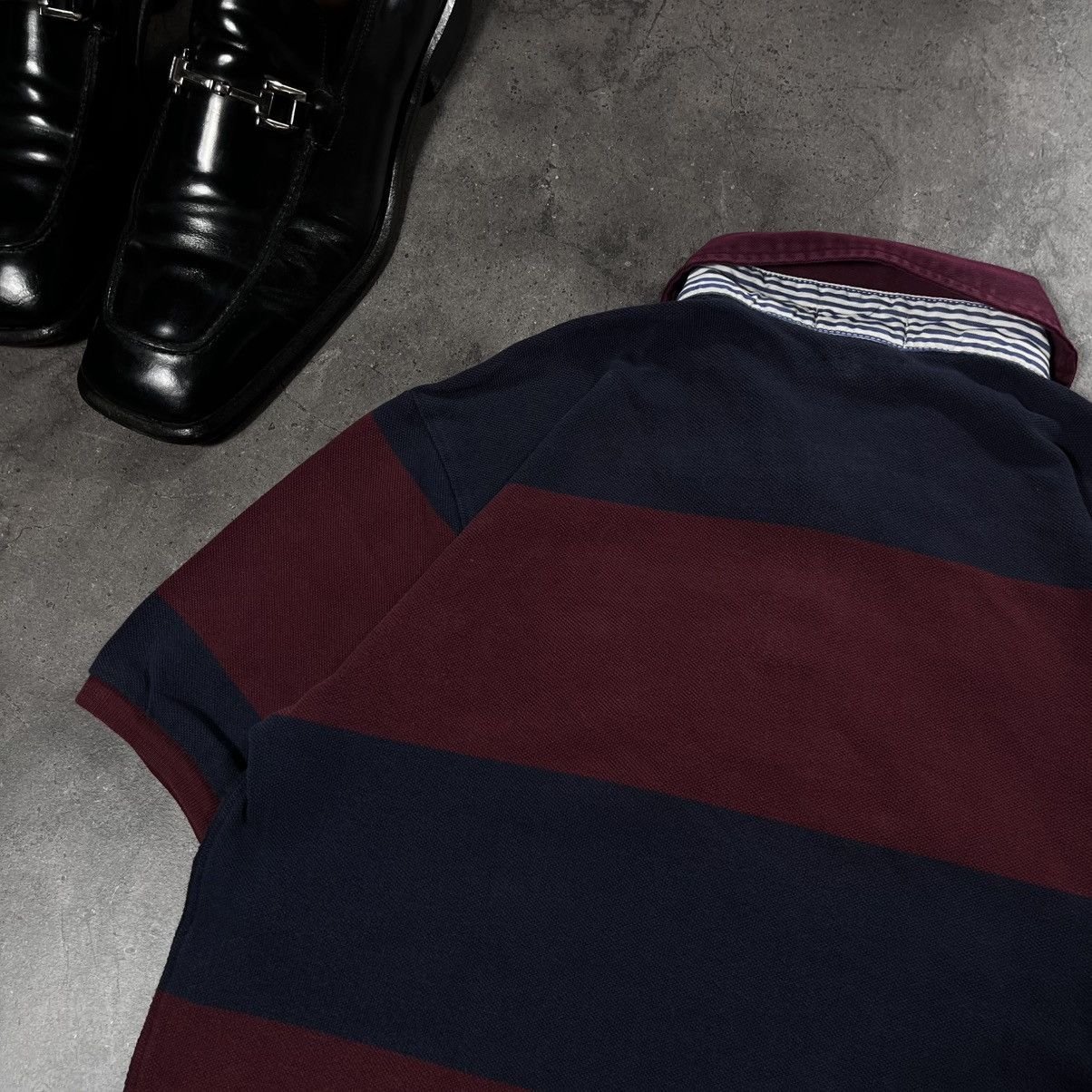 Polo Ralph Lauren Polo Ralph Lauren 00s Vintage Striped Rugby Polo Tshirt Tee Size US S / EU 44-46 / 1 - 11 Thumbnail