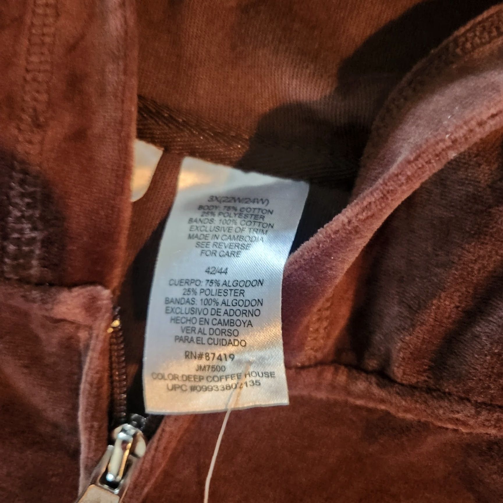 Vintage VINTAGE? (No) Just My Style Brown Velour Jacket 3XL Women’s Size 3X Jacket Brown velour Just My Size Women’s Basic Jacket 3XL Size XXL / US 16-18 / IT 52-54 - 3 Thumbnail
