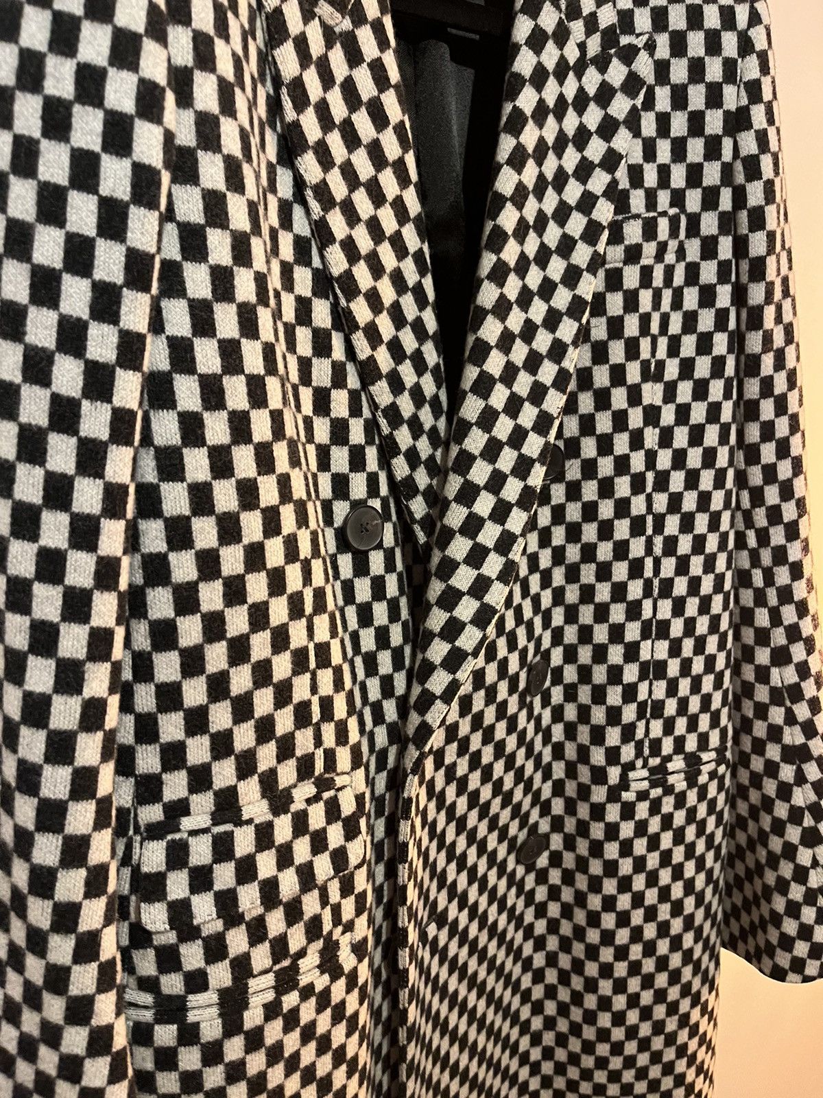 Haider Ackermann Fall 2015 WFS/Unisex Checkerboard Overcoat Size US S / EU 44-46 / 1 - 4 Thumbnail