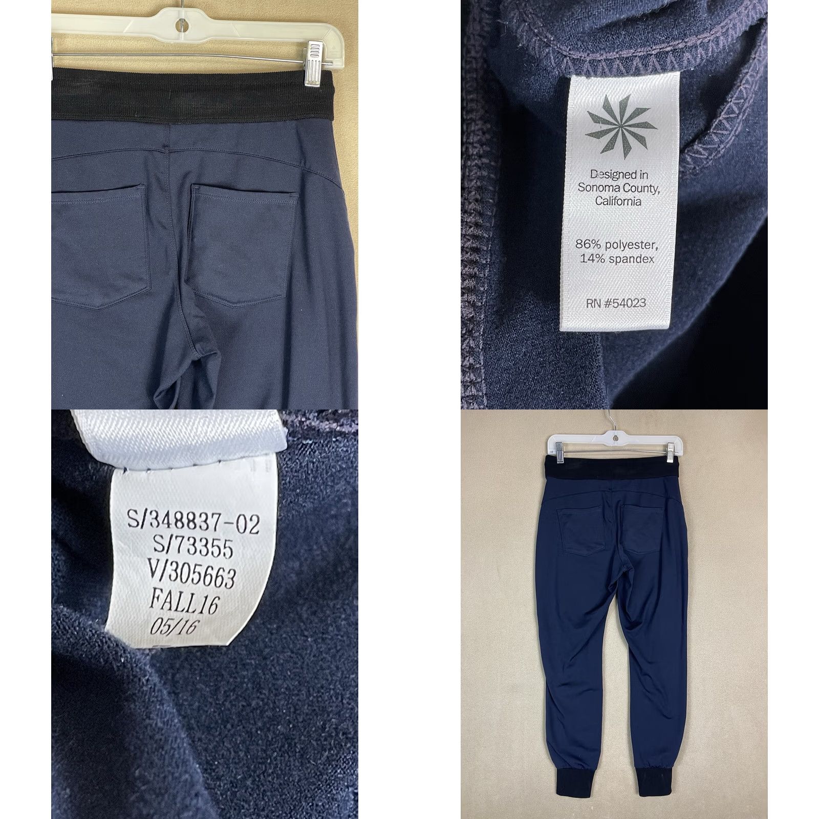 Athleta Athleta Pants Womens XSP Blue Flux Pull On Athletic Jogger Tapered Drawstring Size 26" / US 2 / IT 38 - 8 Thumbnail
