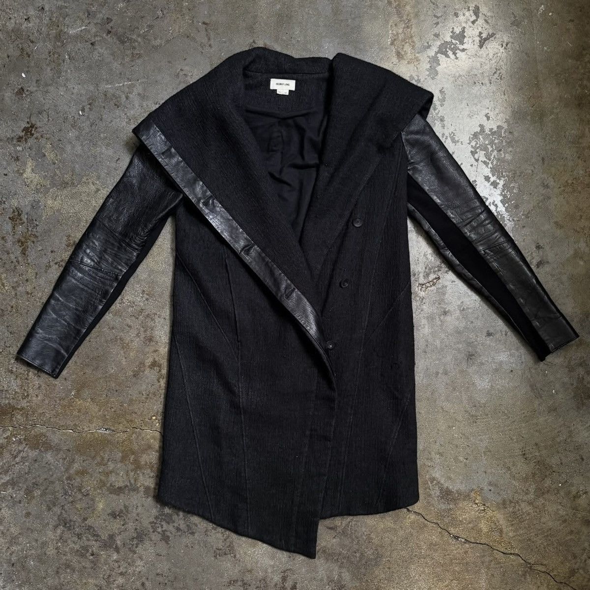 Helmut Lang HELMUT LANG WOOL/LINEN LAMB SKIN TRENCH - BLACK - M Size M / US 6-8 / IT 42-44 - 3 Thumbnail