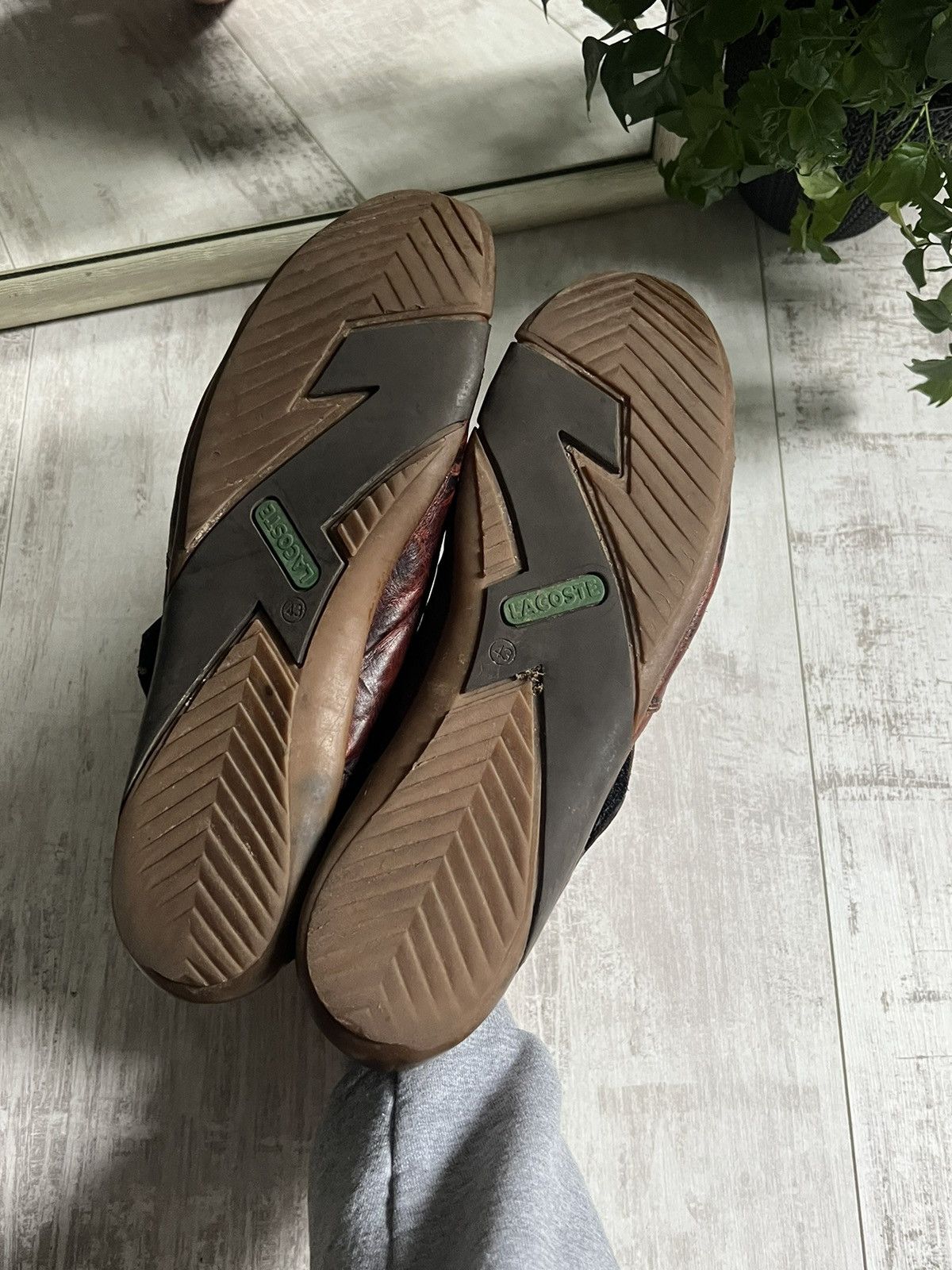 Lacoste 🐊RARE🐊 Vintage Lacoste Leather Brown Crocodile Sneakers Size US 9.5 / EU 42-43 - 7 Thumbnail