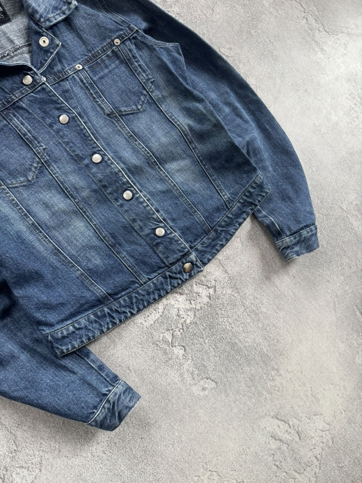 Armani Armani Jeans vintage retro denim indigo jacket track bomber Size S / US 4 / IT 40 - 3 Thumbnail