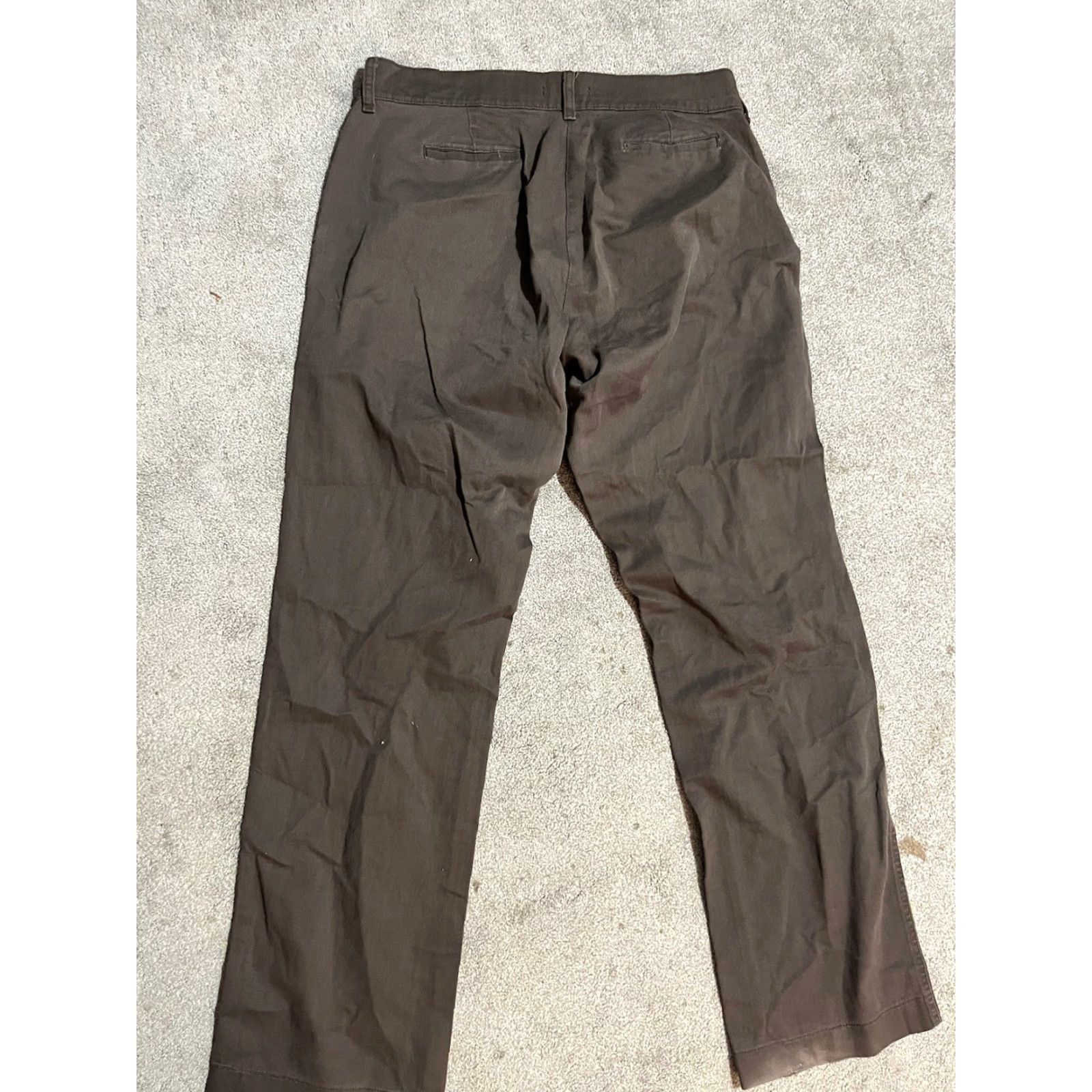 Lee Lee Pants Womens 16 Long Brown Bootcut Flat Front Stretch Cotton Blend Size 38" / US 16 / IT 52 - 3 Thumbnail