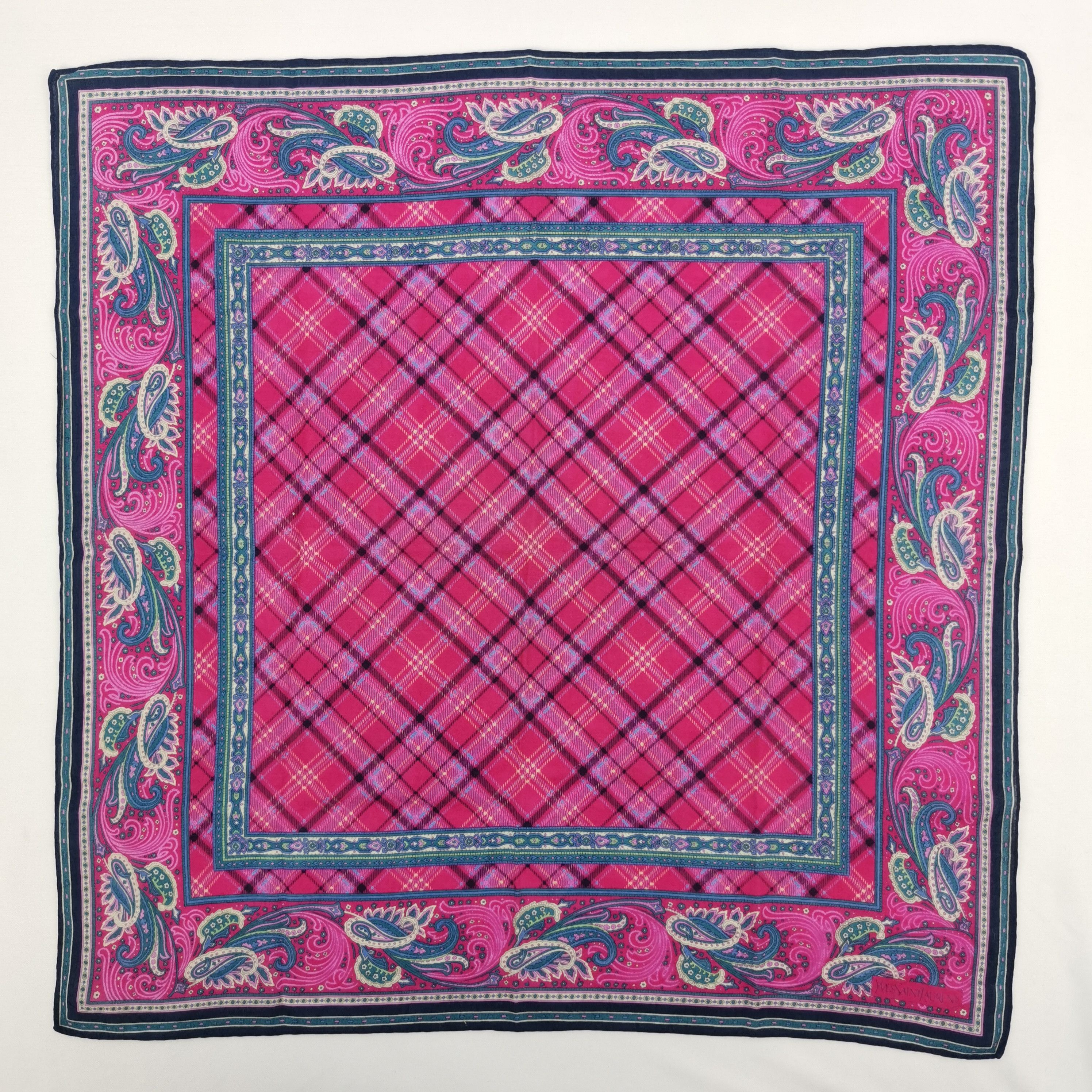 Japanese Brand Vintage YSL Handkerchief Yves Saint Laurent Neckerchief Size ONE SIZE - 2 Thumbnail