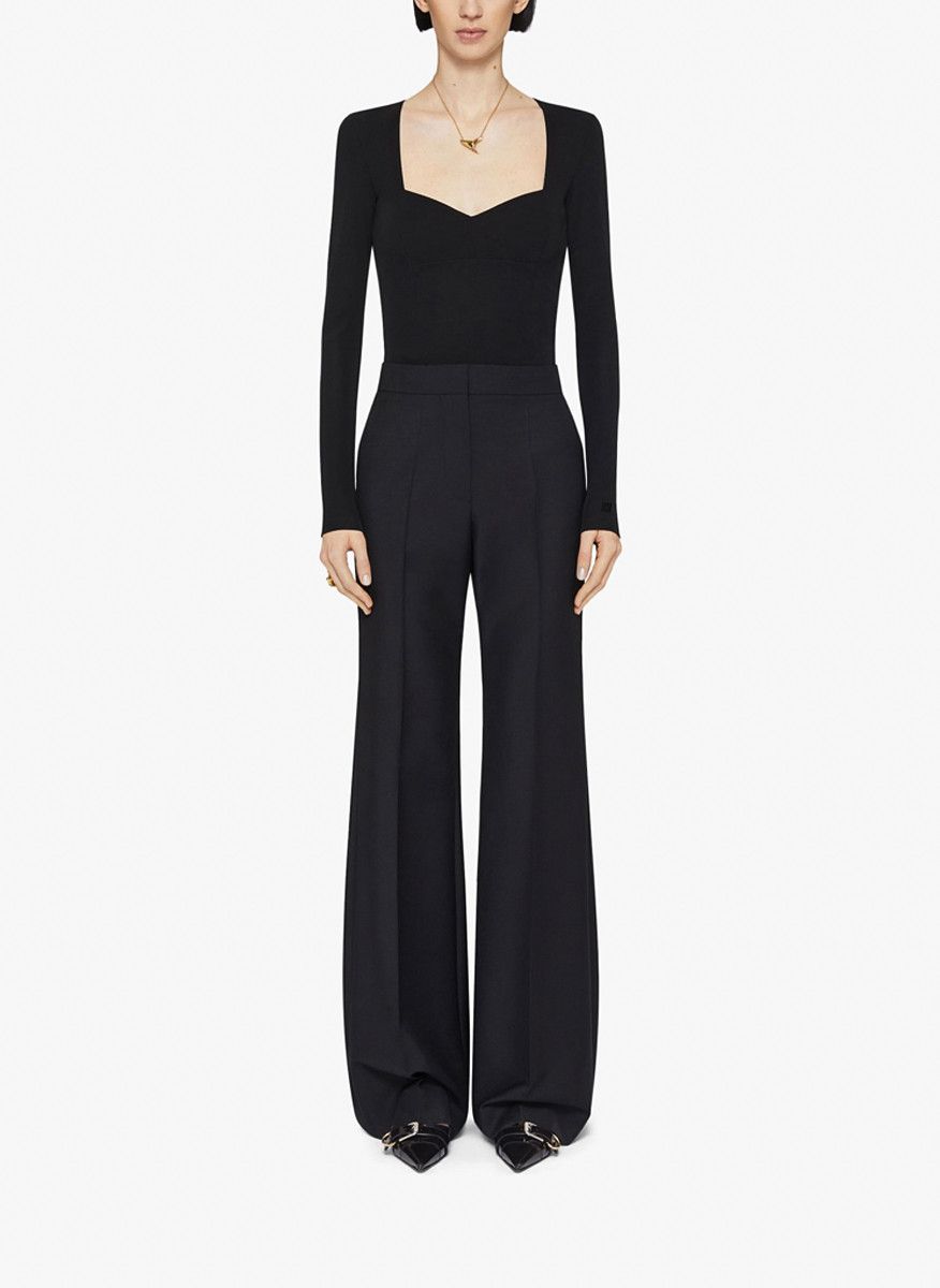 Givenchy o1srvl11e0325 Motif Bodysuit in Black Size M / US 6-8 / IT 42-44 - 2 Thumbnail