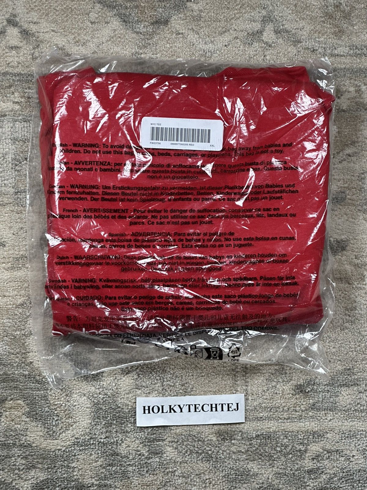 Supreme Supreme NYC Tee - Red - XXL - FW23 Size US XXL / EU 58 / 5 - 3 Thumbnail