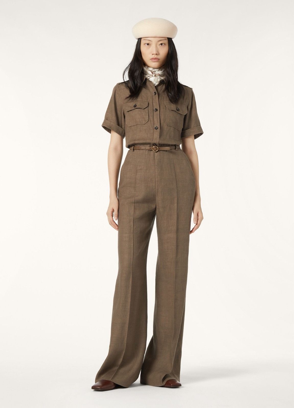 Loro Piana o1srvl11e0526 FAP0212 Galdwin Jumpsuit in Brown Size 25" / US 0 / IT 36 - 6 Thumbnail