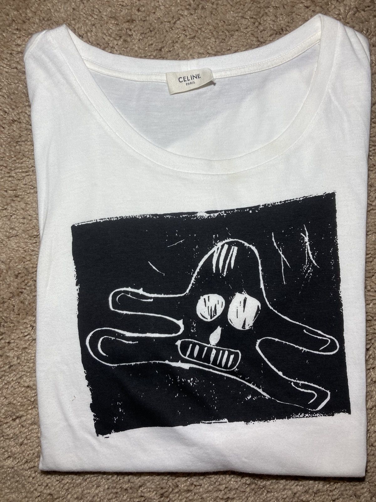 Celine SS20 Celine David Kramer Ghost Round 70s Graphic Hedi Size US M / EU 48-50 / 2 - 1 Thumbnail
