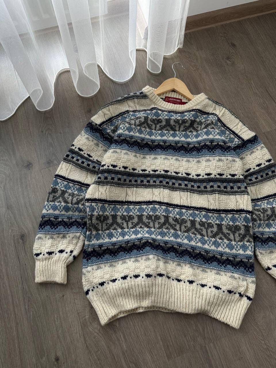 Vintage Vintage Pitlochry In Scotland Knit Wear Sky Blue Sweater Size US L / EU 52-54 / 3 - 11 Thumbnail