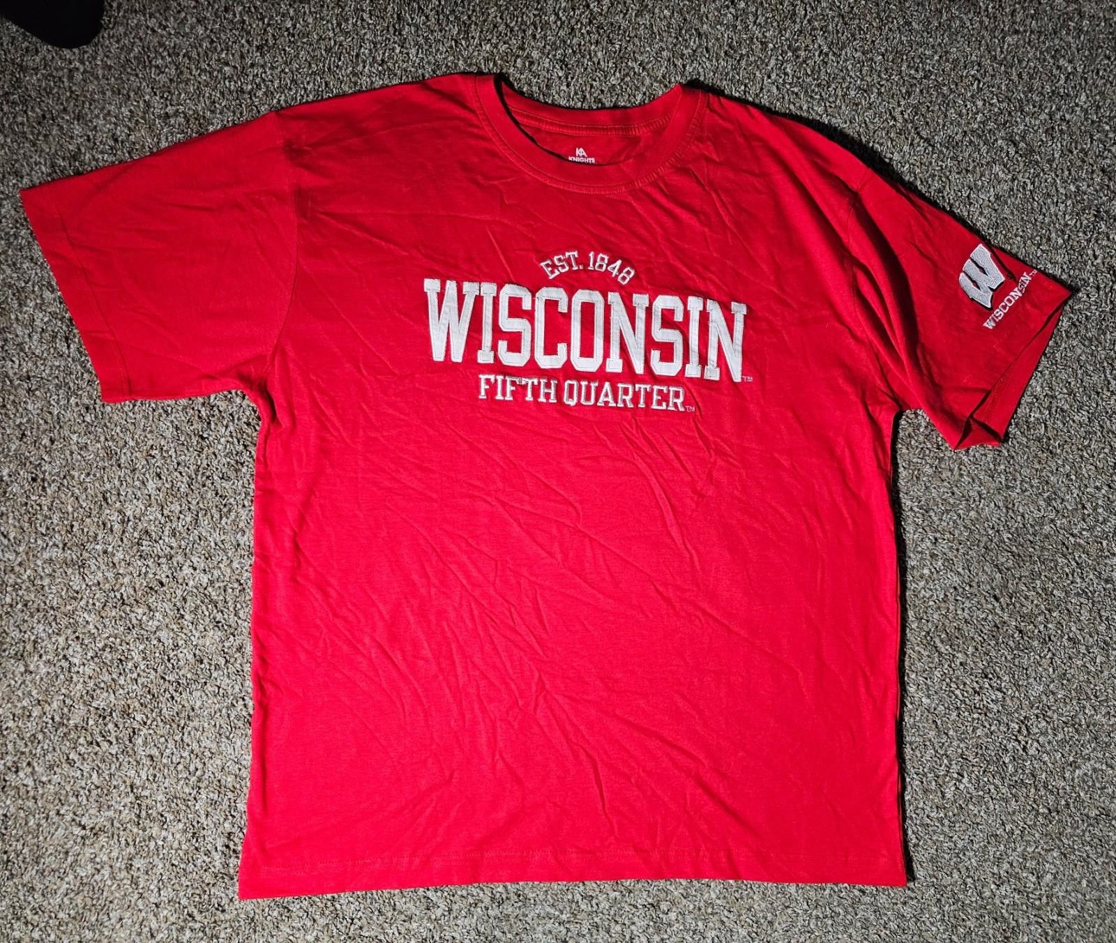 Designer KA Knights Apparel Wisconsin Badgers 5th Quarter Tshirt XL Size ONE SIZE - 1 Thumbnail