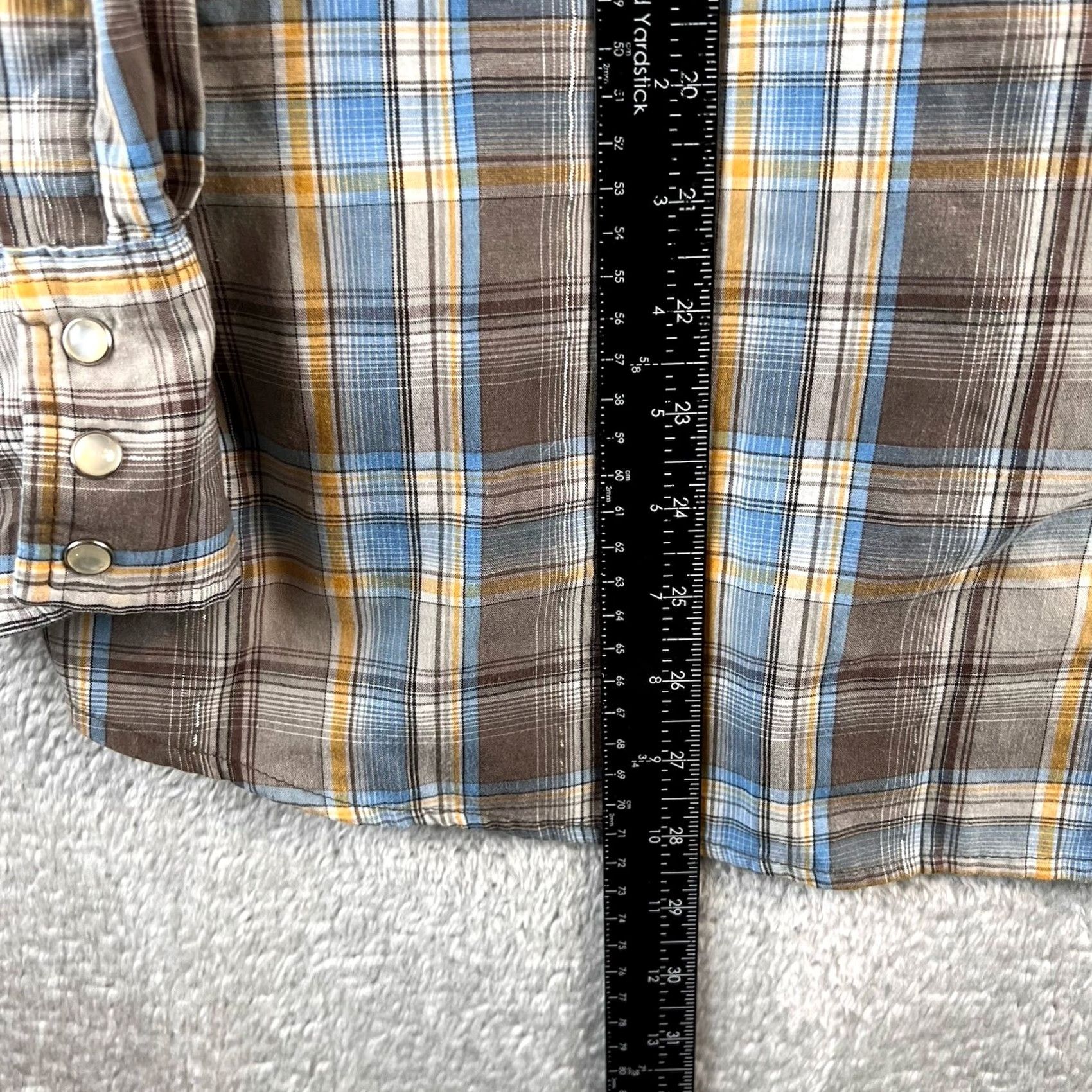 Wrangler Wrangler Western Pearl Snap Plaid Shirt Men 2XL Long Sleeve Cowboy WACH55324 Size US XXL / EU 58 / 5 - 4 Thumbnail
