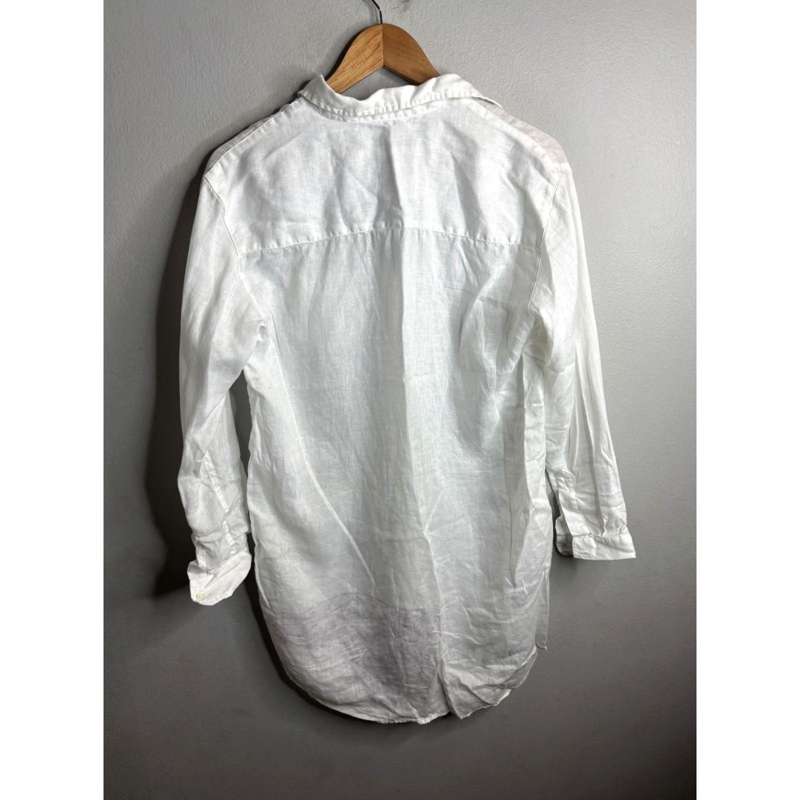 Frank & Eileen VINTAGE? No. Frank & Eileen Shirt Womens XXS White Button-Up Tunic Lightweight Size XXS / US 00 / IT 34 - 5 Thumbnail