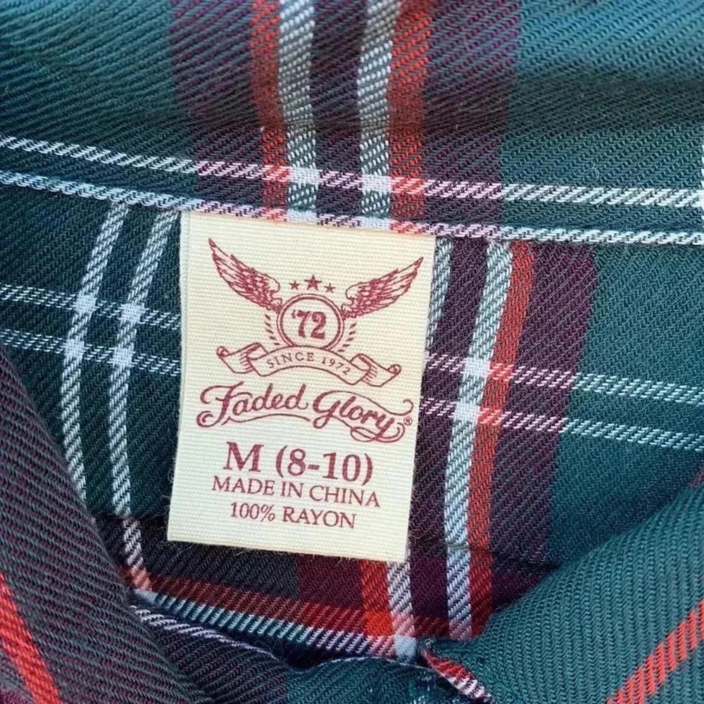 Faded Glory Faded Glory Women's Plaid Flannel Shirt - Size M Size M / US 6-8 / IT 42-44 - 3 Thumbnail