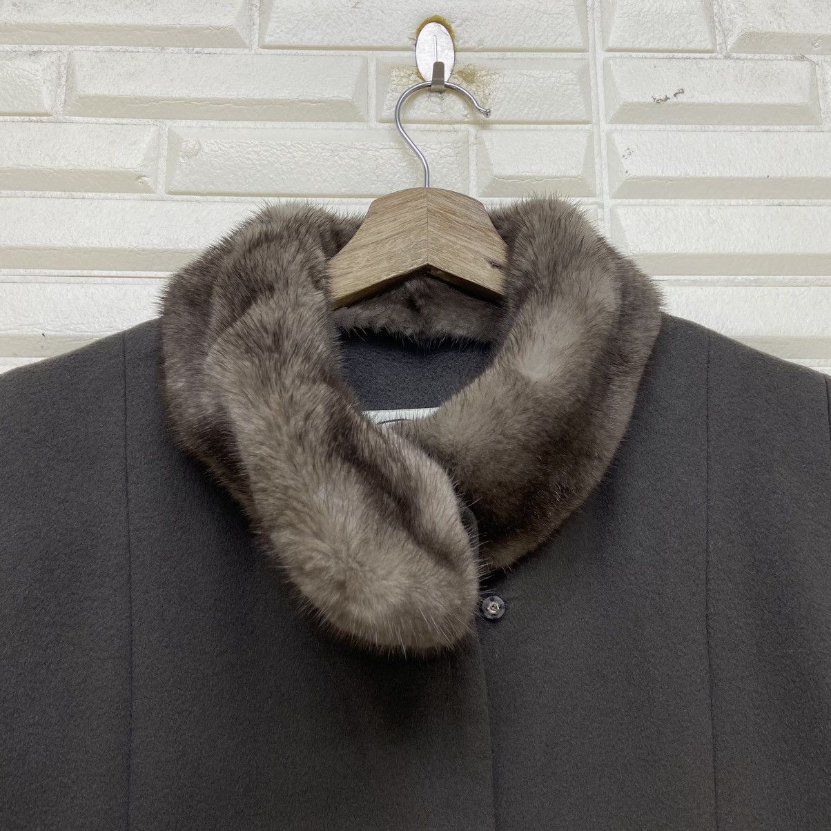 Other Altima Loro Piana Wool Cashmere + Mink Fur Long Coat Size M / US 6-8 / IT 42-44 - 5 Thumbnail