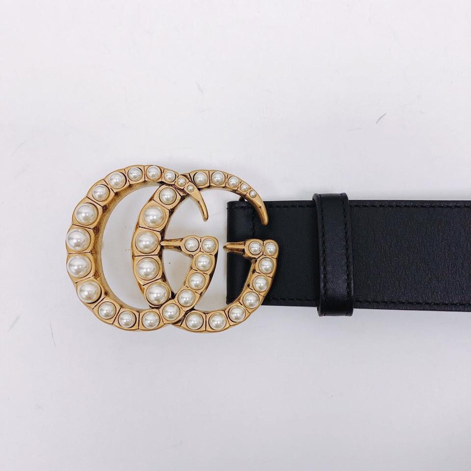 Gucci GUCCI GG pearl logo leather belt size 80 Size ONE SIZE - 6 Thumbnail