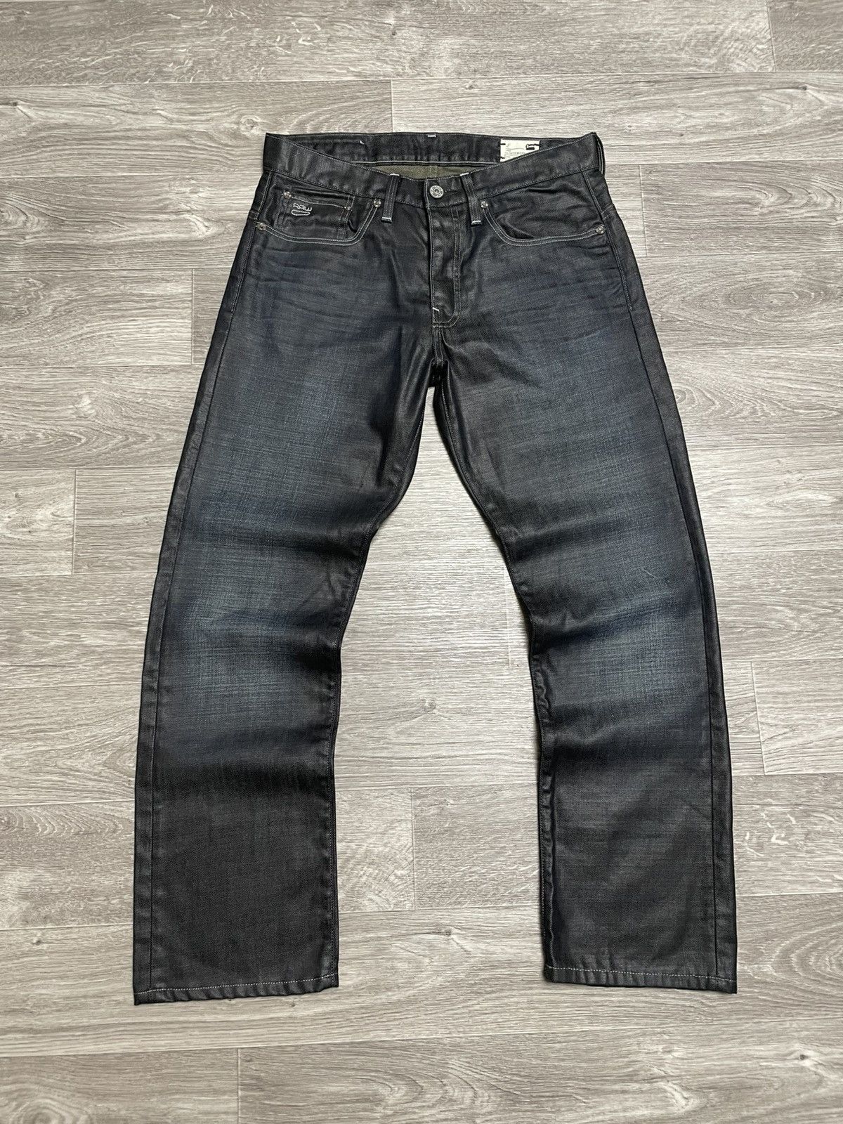 G-Star 32/32 Vintage G-Star Raw 3301 Straight Washed Denim Jeans Size US 32 / EU 48 - 2 Thumbnail