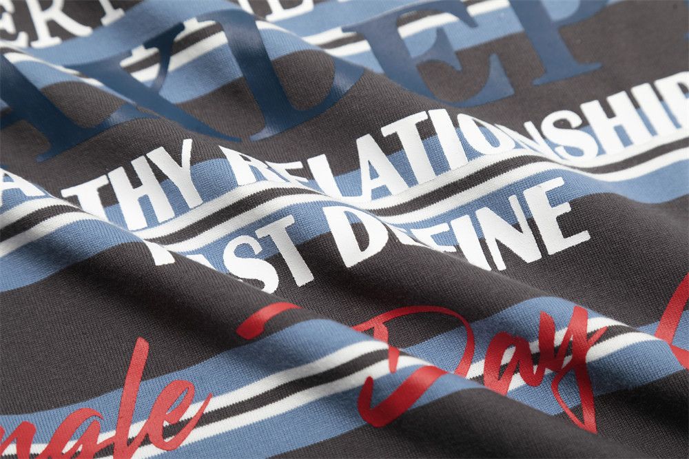 Japanese Brand × Vintage Letter print contrast stripes loose casual round neck tee Size US M / EU 48-50 / 2 - 4 Thumbnail