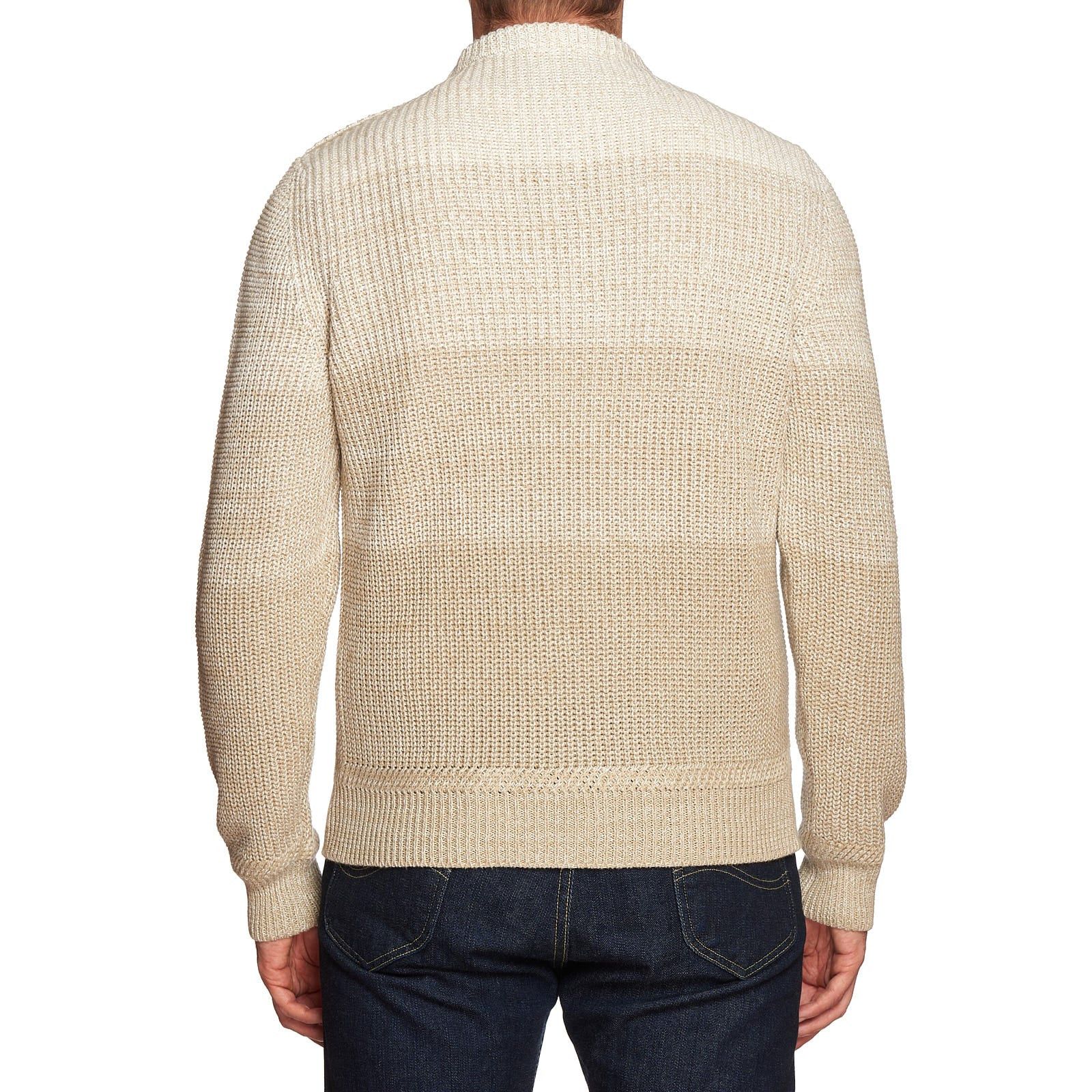 Berluti BERLUTI Paris Beige Linen-Cotton Knit Crewneck Sweater Size US M / EU 48-50 / 2 - 3 Thumbnail