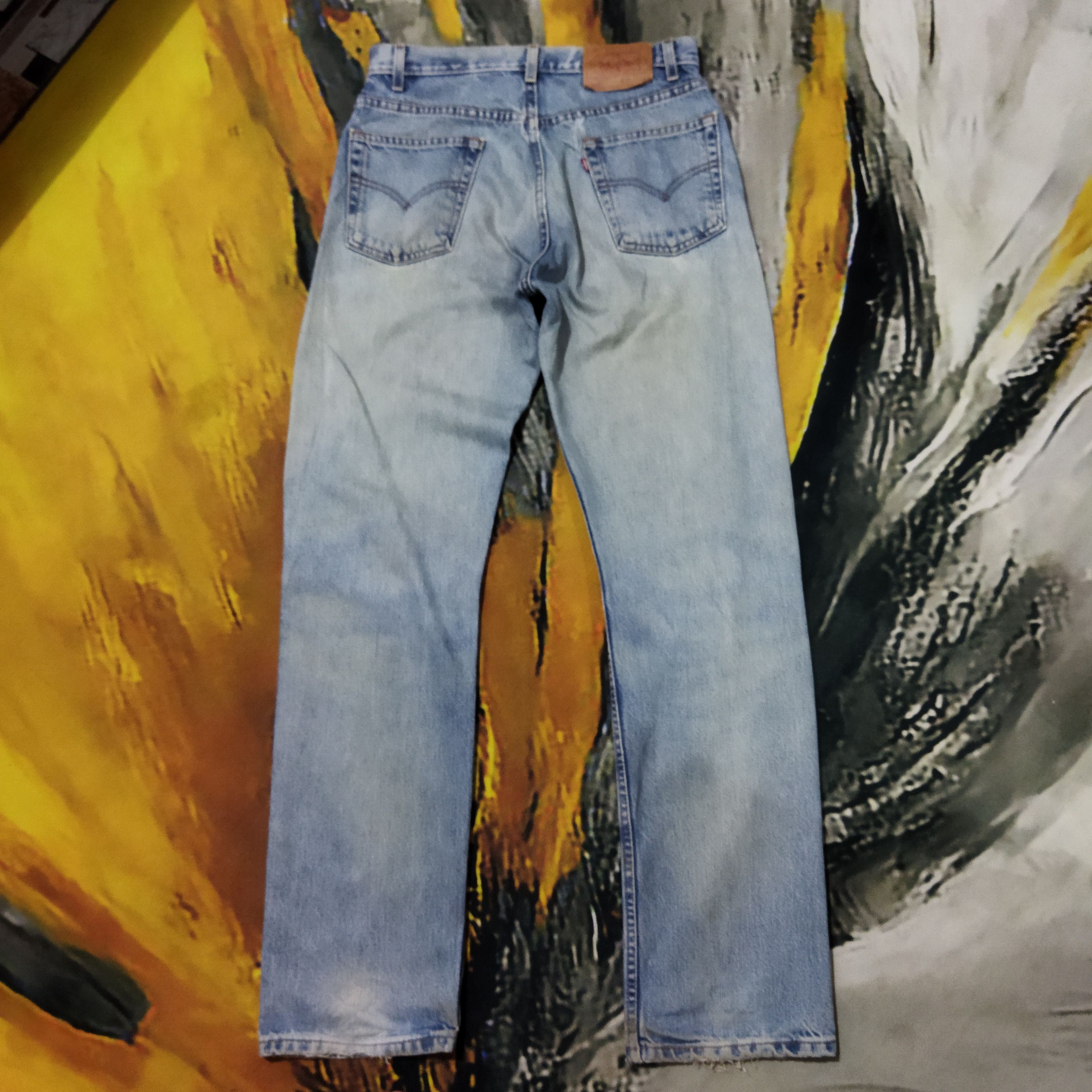 Levi's × Vintage VINTAGE LEVIS 505 DISTRESSED FADED BLUE JEANS PANTS Size US 31 - 7 Thumbnail