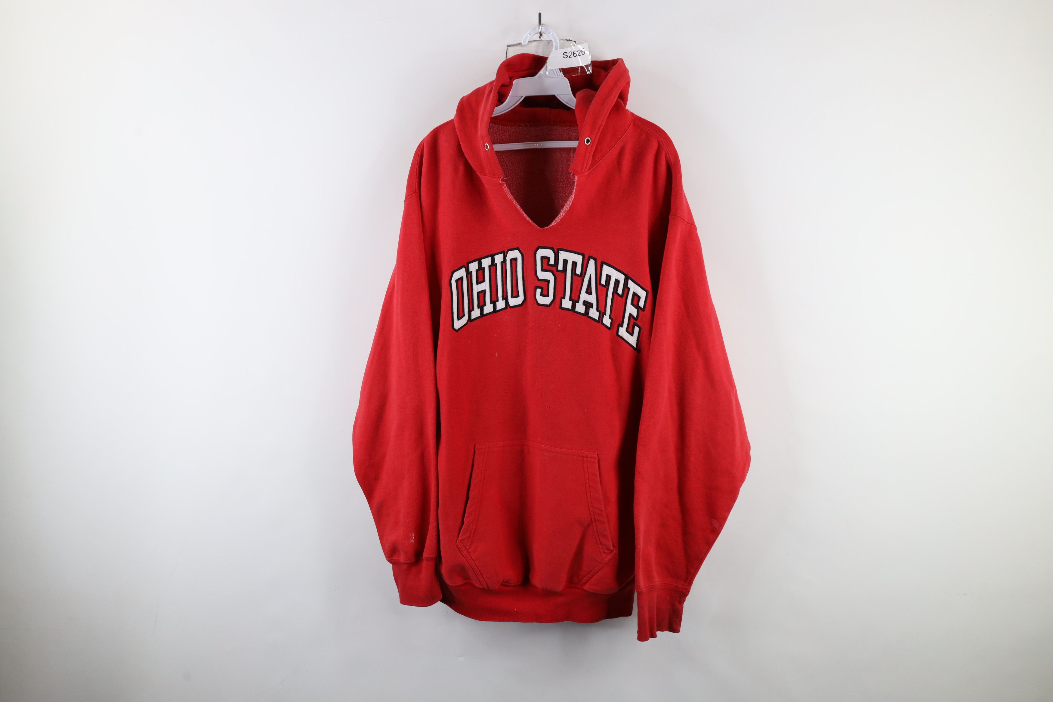 Vintage Vintage 90s Heavyweight University Hoodie Sweatshirt Size US L / EU 52-54 / 3 - 1 Thumbnail