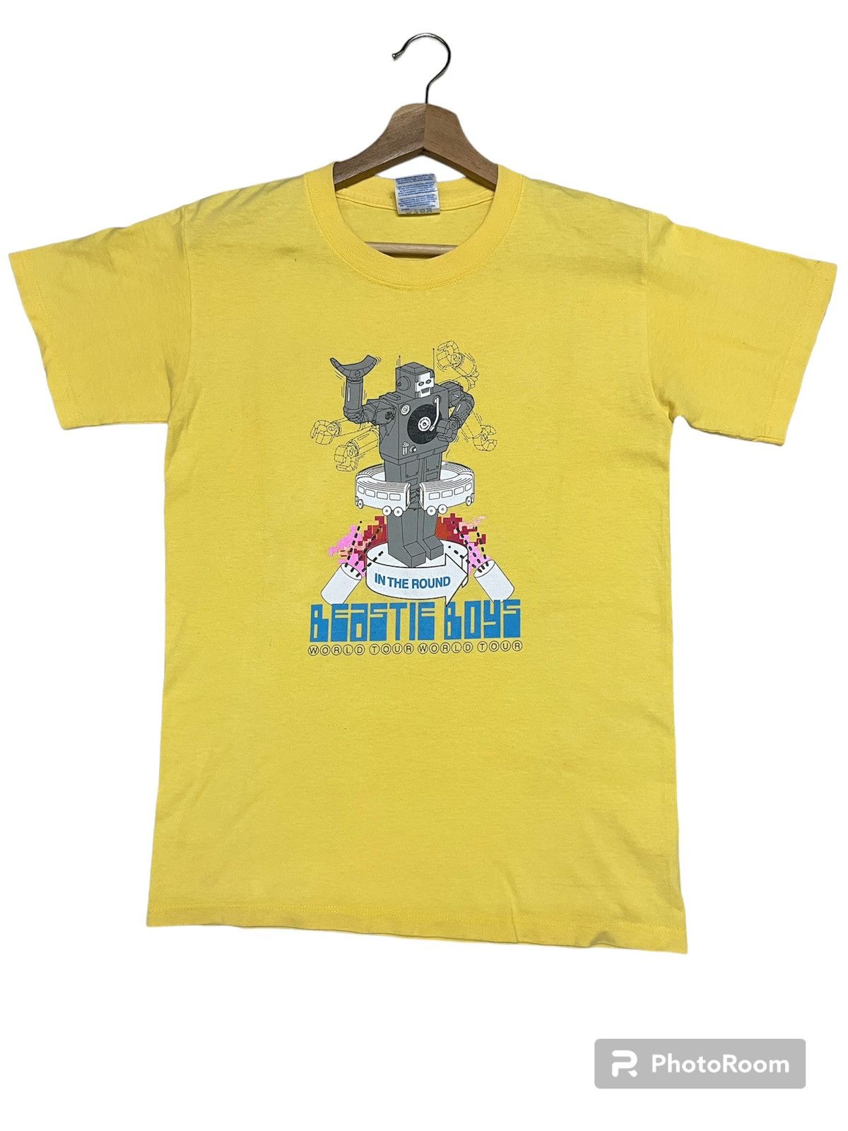 image of Band Tees x Tour Tee Vintage 90's Beastie Boys Band World Tour in Yellow, Men's (Size Small)