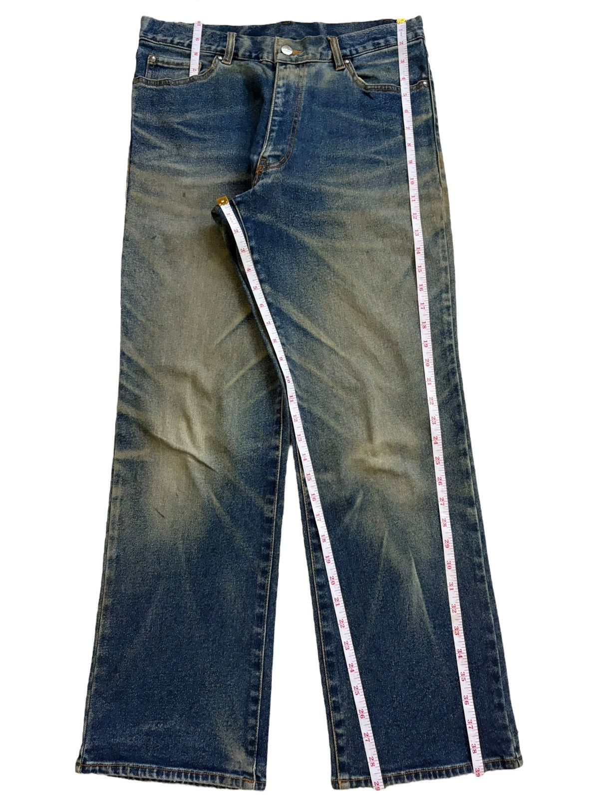 Japanese Brand Vintage Japanese Brand Honeycomb Mud Wash Baggy Jeans Size US 32 / EU 48 - 13 Thumbnail