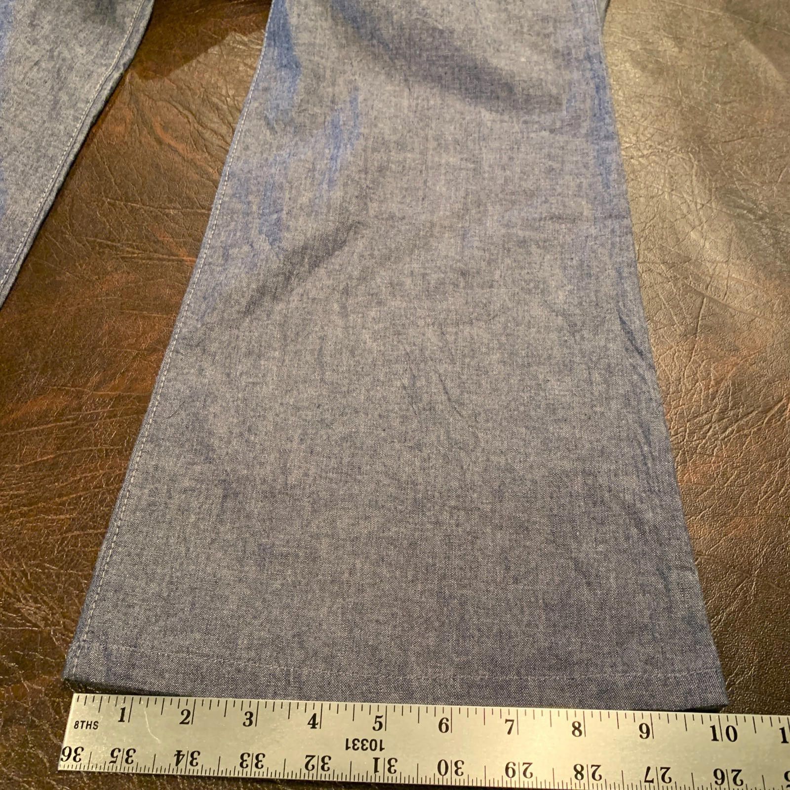 Designer Joes Jeans Chambray Wide Leg Trouser Pants Sz 30x30 (372) Size 26" / US 2 / IT 38 - 10 Thumbnail