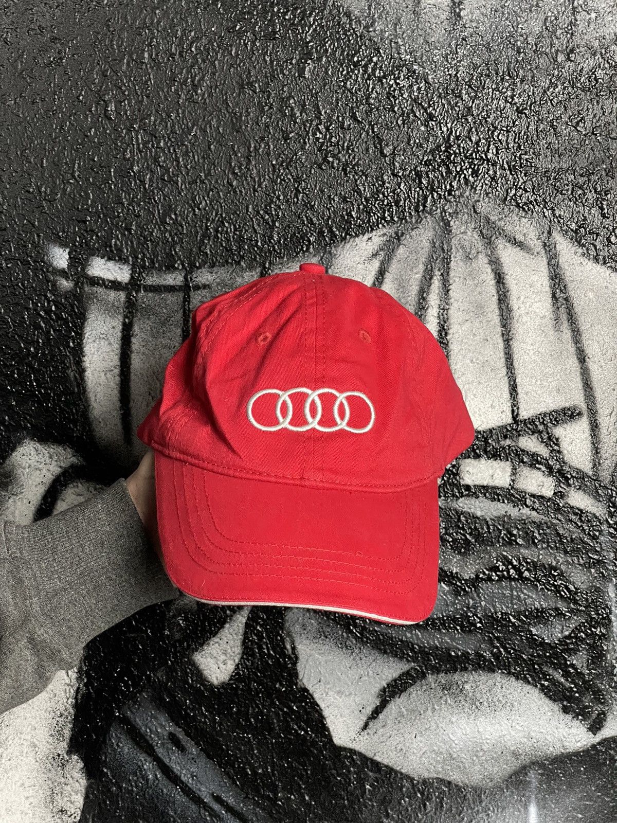 Vintage Vintage Audi Racing Red Y2K Cap Hat Size ONE SIZE - 6 Thumbnail