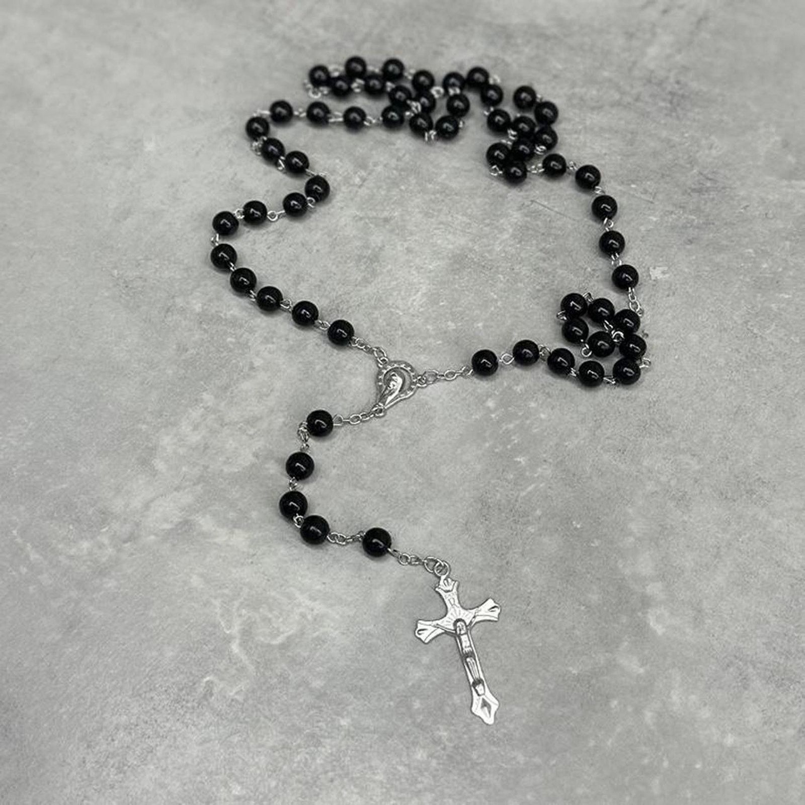 Other Rosary black and silver beaded MENS2 Size ONE SIZE - 1 Thumbnail