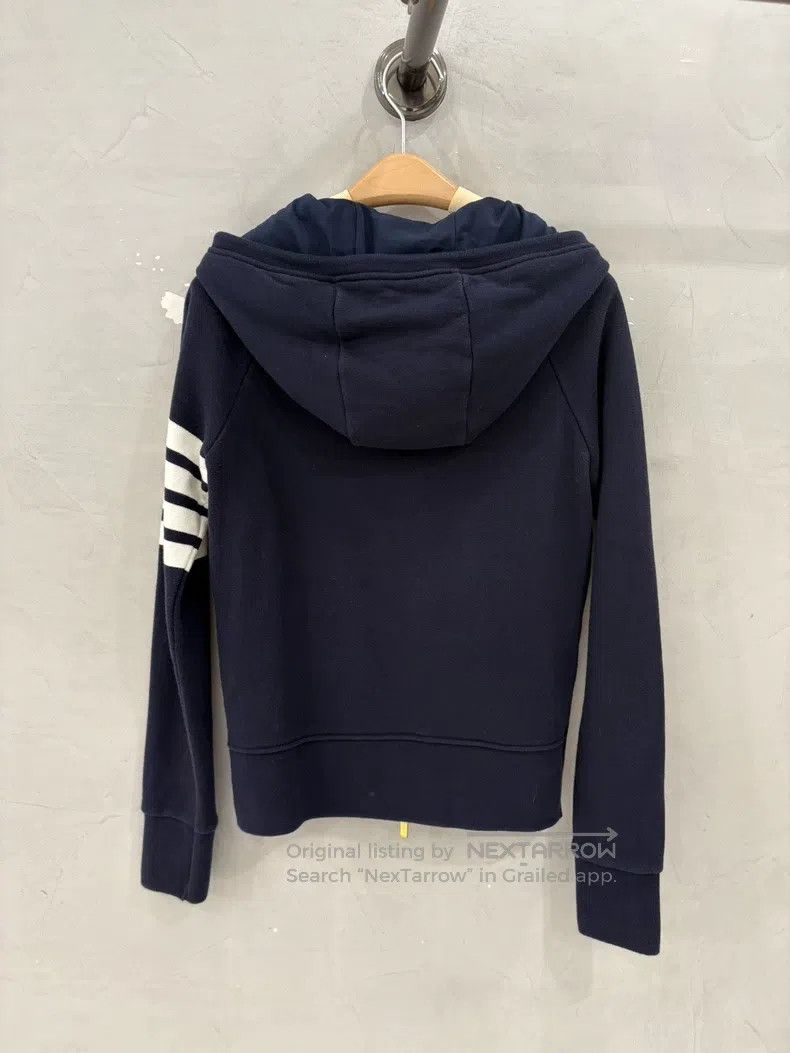Thom Browne Thom Browne Blue hoodie with zipper Size US XXS / EU 40 - 4 Thumbnail