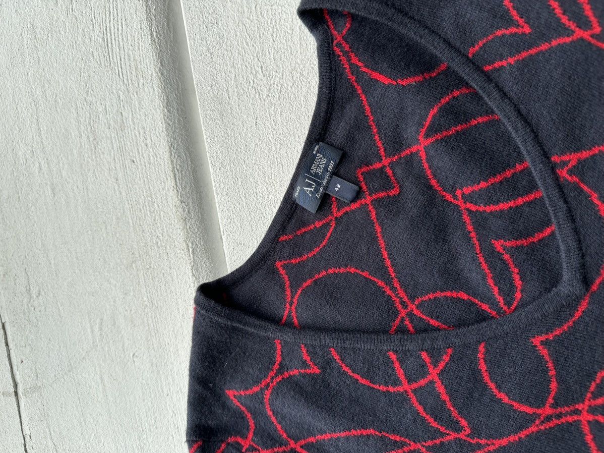 Giorgio Armani 🚨90s Armani Jeans hearts Multicolor Relaxed Fit Sweater L Size M / US 6-8 / IT 42-44 - 5 Thumbnail