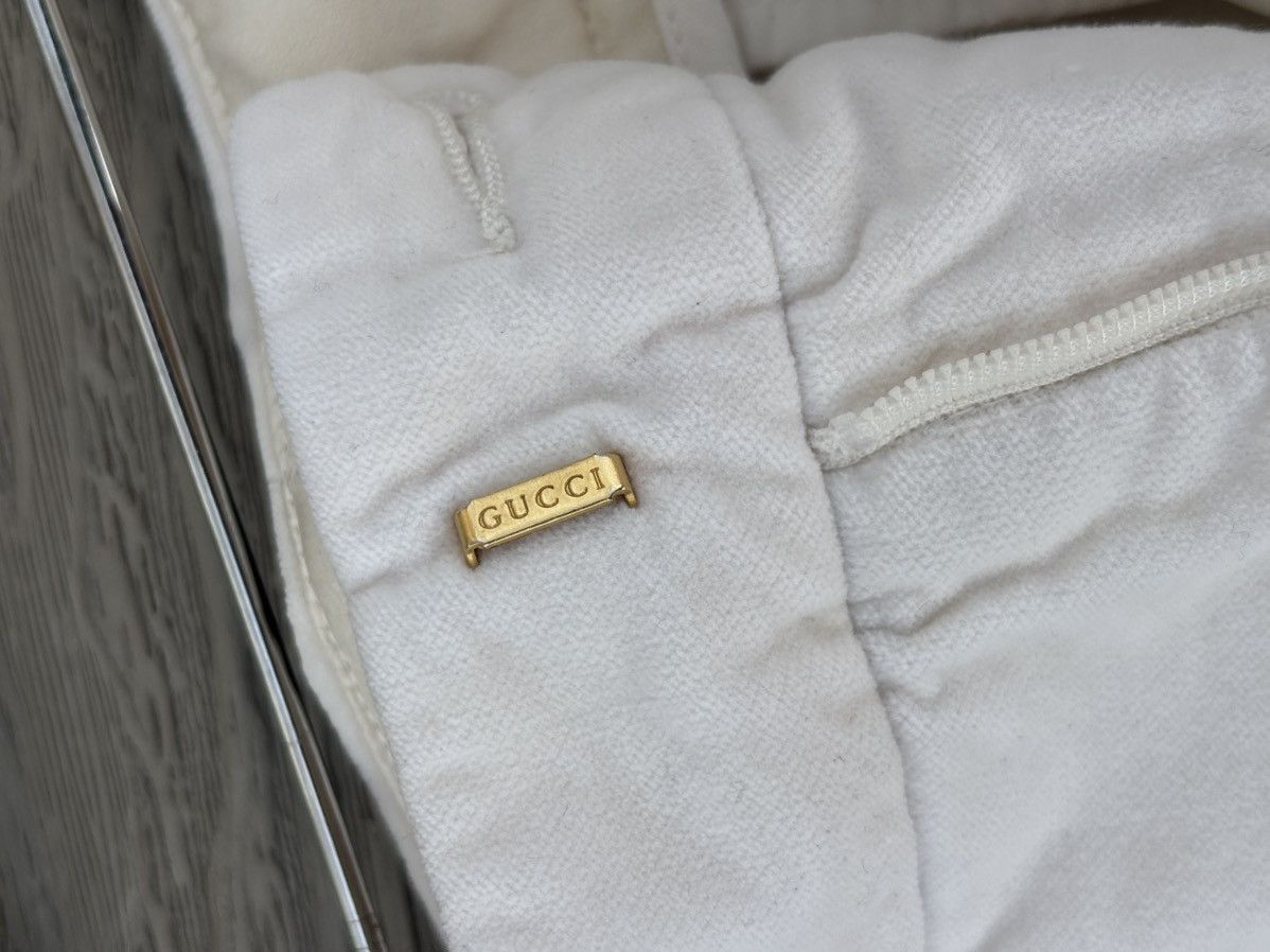 Gucci Vintage Gucci White Wide Leg Trousers Italy 44 Extra Long Size 30" / US 8 / IT 44 - 5 Thumbnail