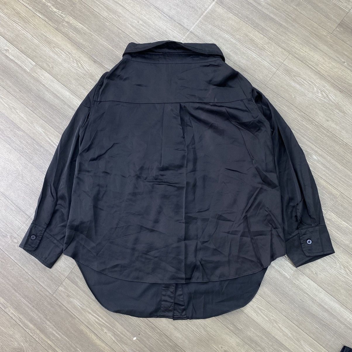 Alexander Wang Vintage Alexander Wang Silk Luxury Black Button Up Shirt Size M / US 6-8 / IT 42-44 - 14 Thumbnail