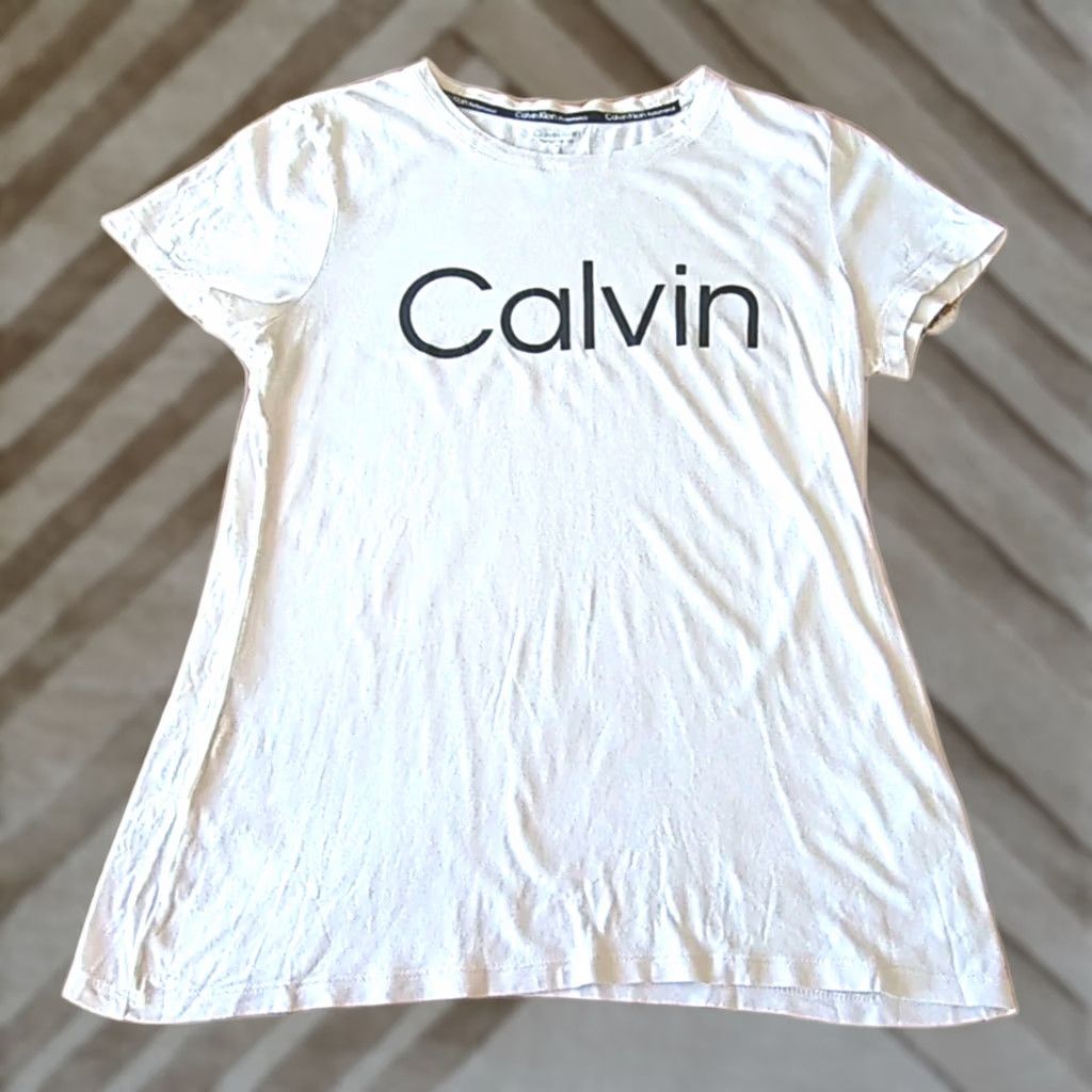 Calvin Klein Calvin Klein Performance Women's Logo T-Shirt M White Crew Neck Cotton Short Sleeve Regular Basic Shirt Woman Branding K Shirt NWT Size M / US 6-8 / IT 42-44 - 1 Thumbnail