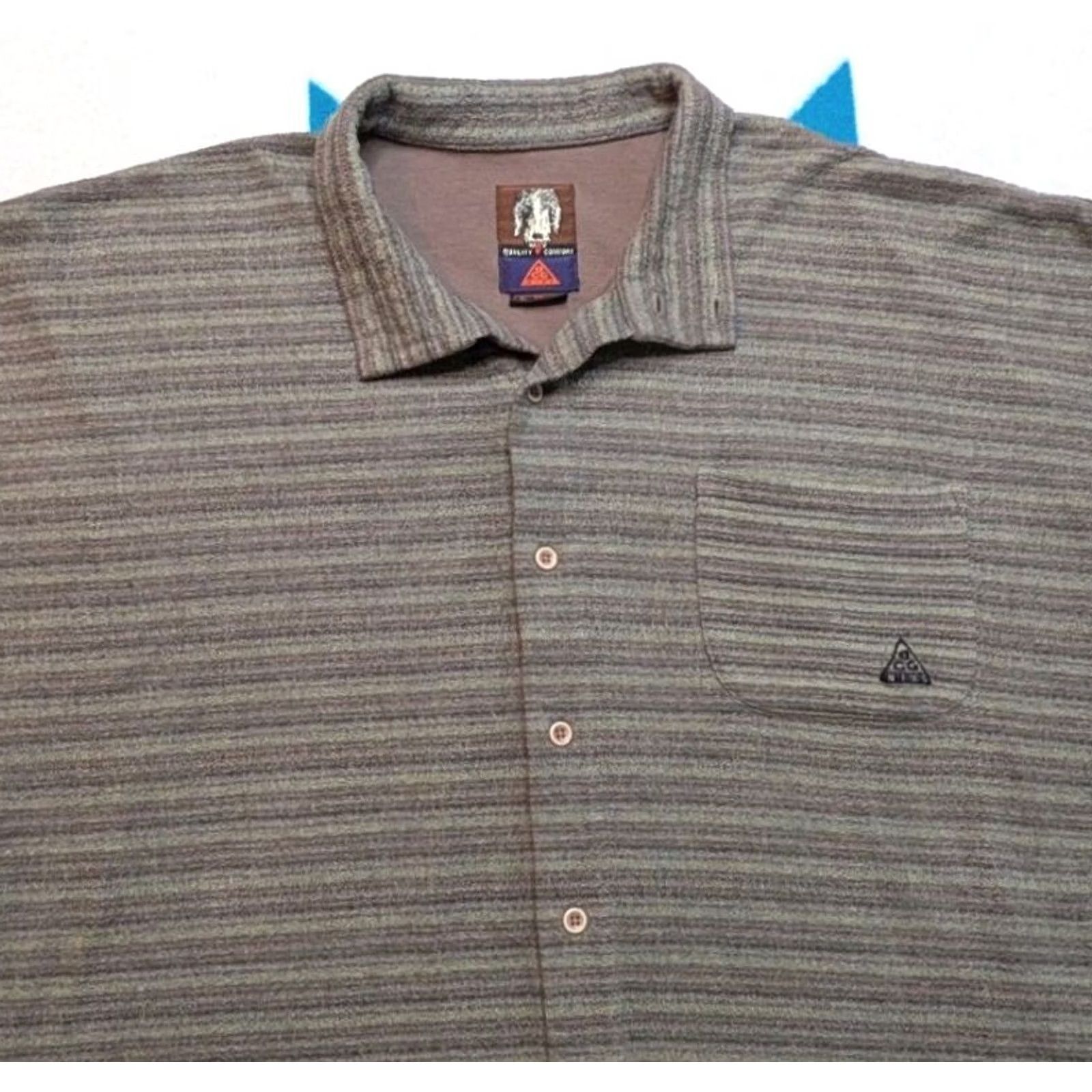 Nike ACG VINTAGE Nike ACG Dog Tag Flannel Shirt Long Sleeve Oversized 90's Skateboard XL Size US XL / EU 56 / 4 - 3 Thumbnail
