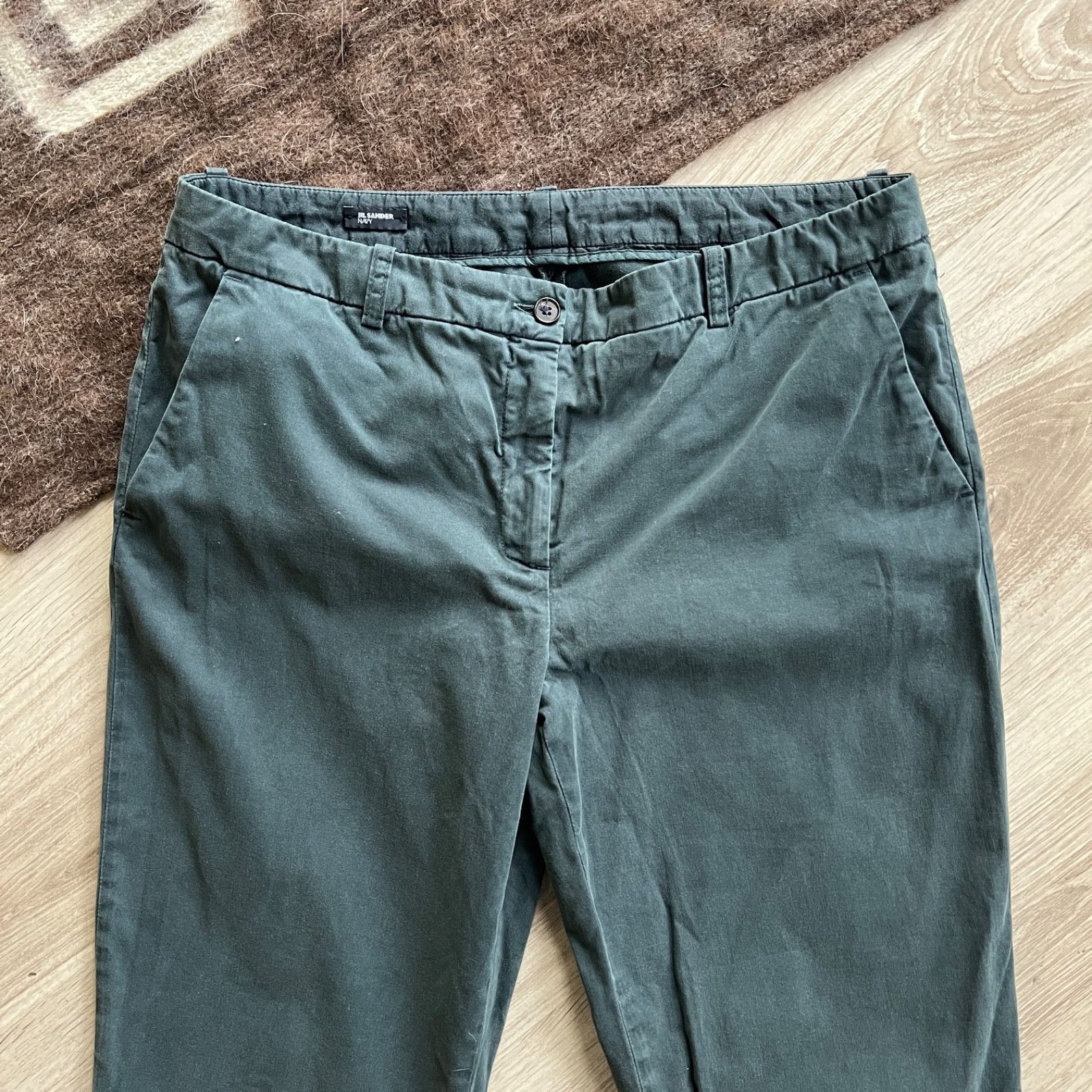 Jil Sander Jil Sander Navy Straight Fit Cotton Pants 9645AC Size 32" / US 10 / IT 46 - 1 Thumbnail