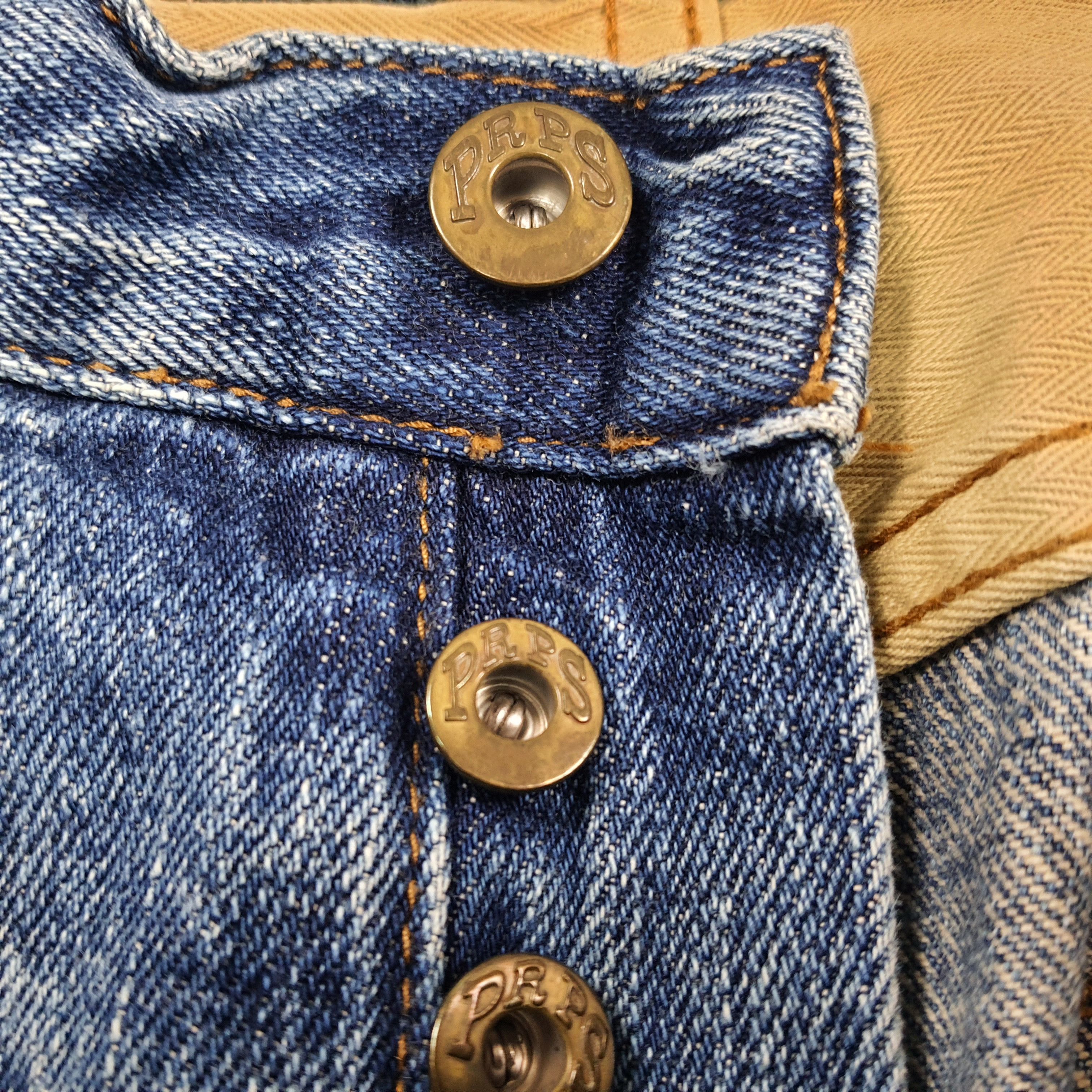 Prps Vintage PRPS Selvedge Camo Pocket Distressed Jeans C297N16 Size US 31 - 8 Thumbnail
