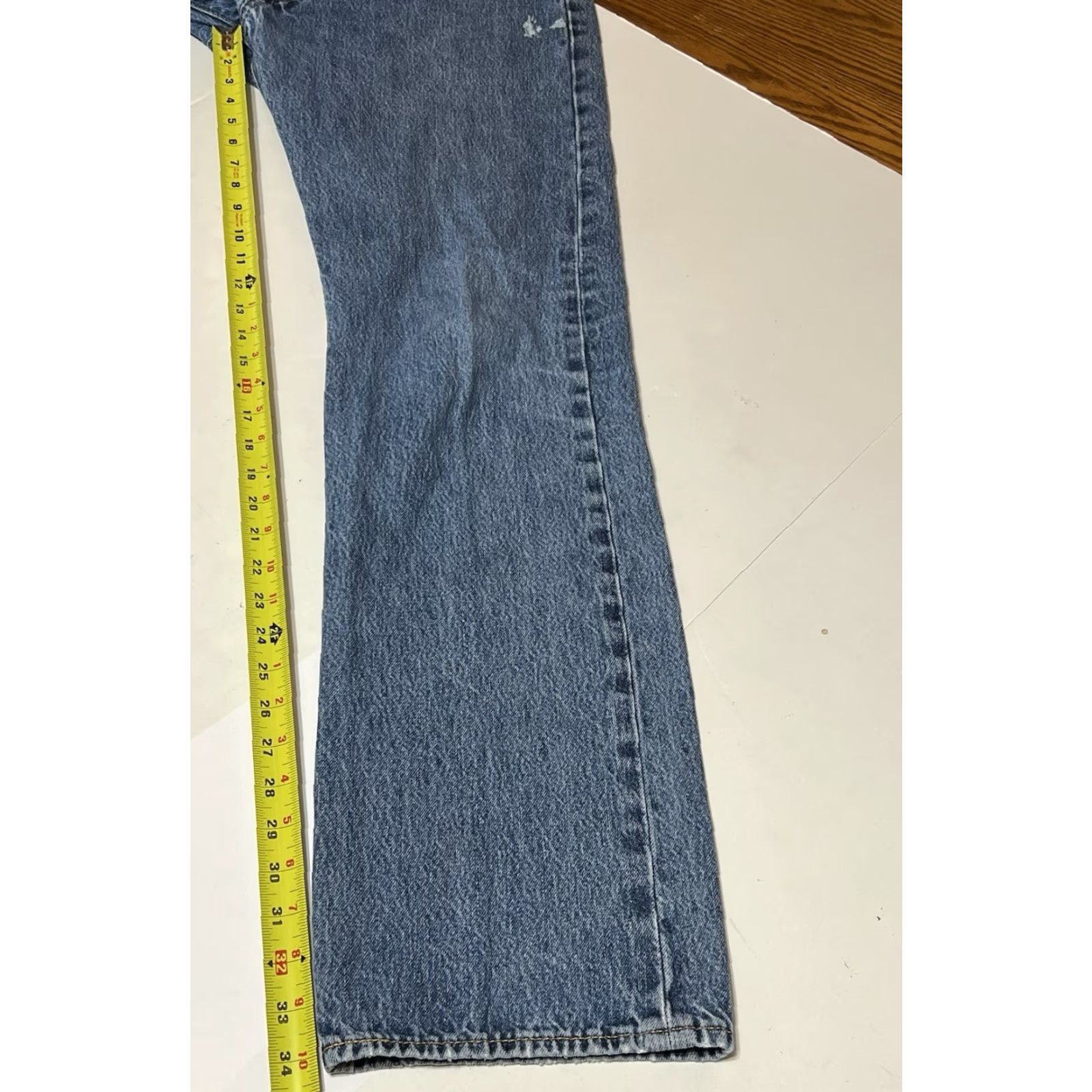 Levi's VINTAGE Levis 501 Jeans Denim Button-Fly 38x34 38x36 Measure Stained Blue Regular Mens Jeans Size US 38 / EU 54 - 5 Thumbnail