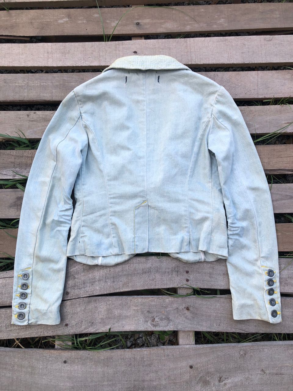 Designer NOLITA Cropped Denim Jacket Size XS / US 0-2 / IT 36-38 - 2 Thumbnail